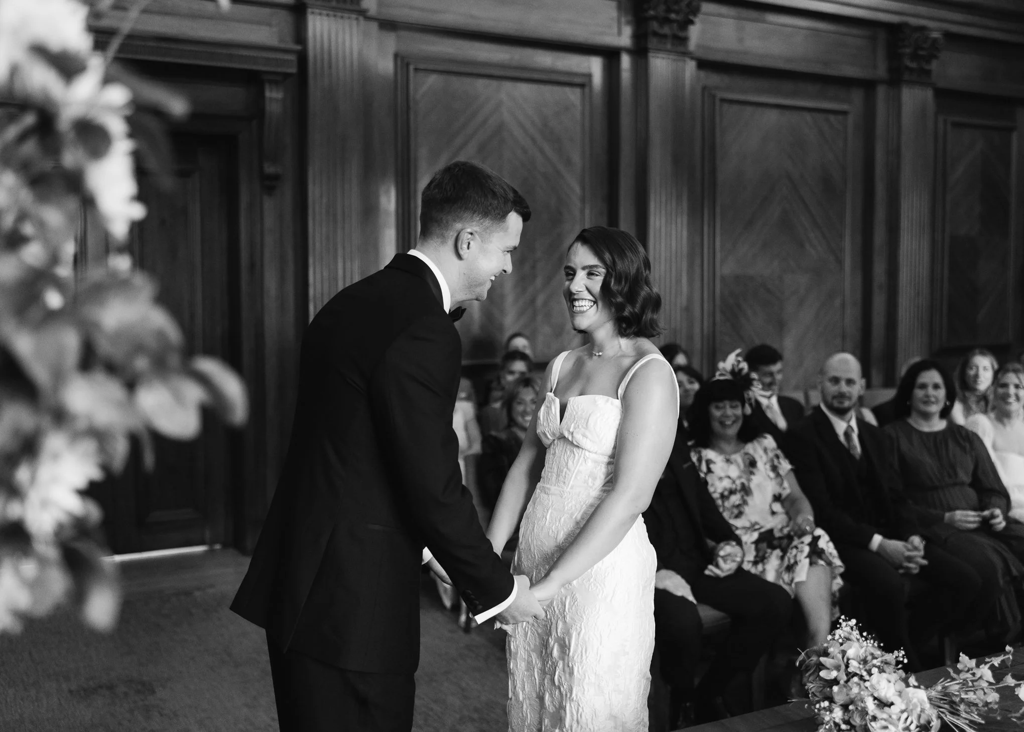 Stylish black tie Marylebone and Wagtail rooftop wedding photography-20.jpg