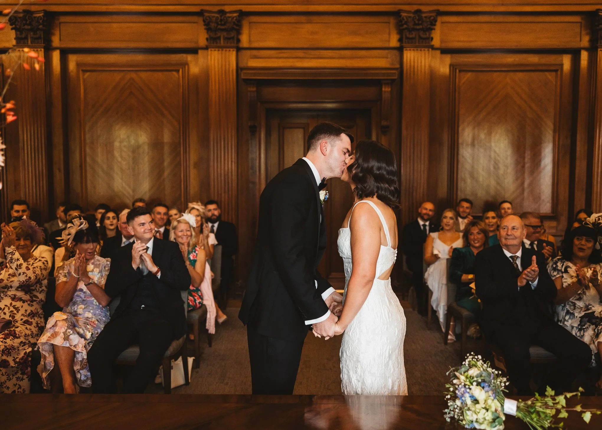 Stylish black tie Marylebone and Wagtail rooftop wedding photography-21.jpg