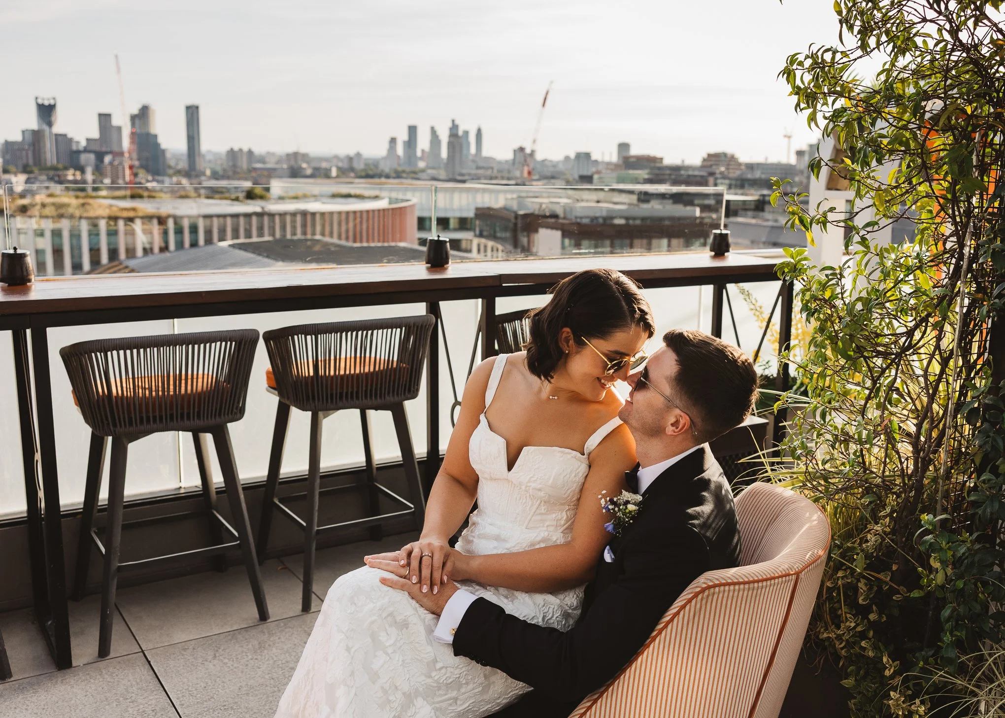 Stylish black tie Marylebone and Wagtail rooftop wedding photography-57.jpg