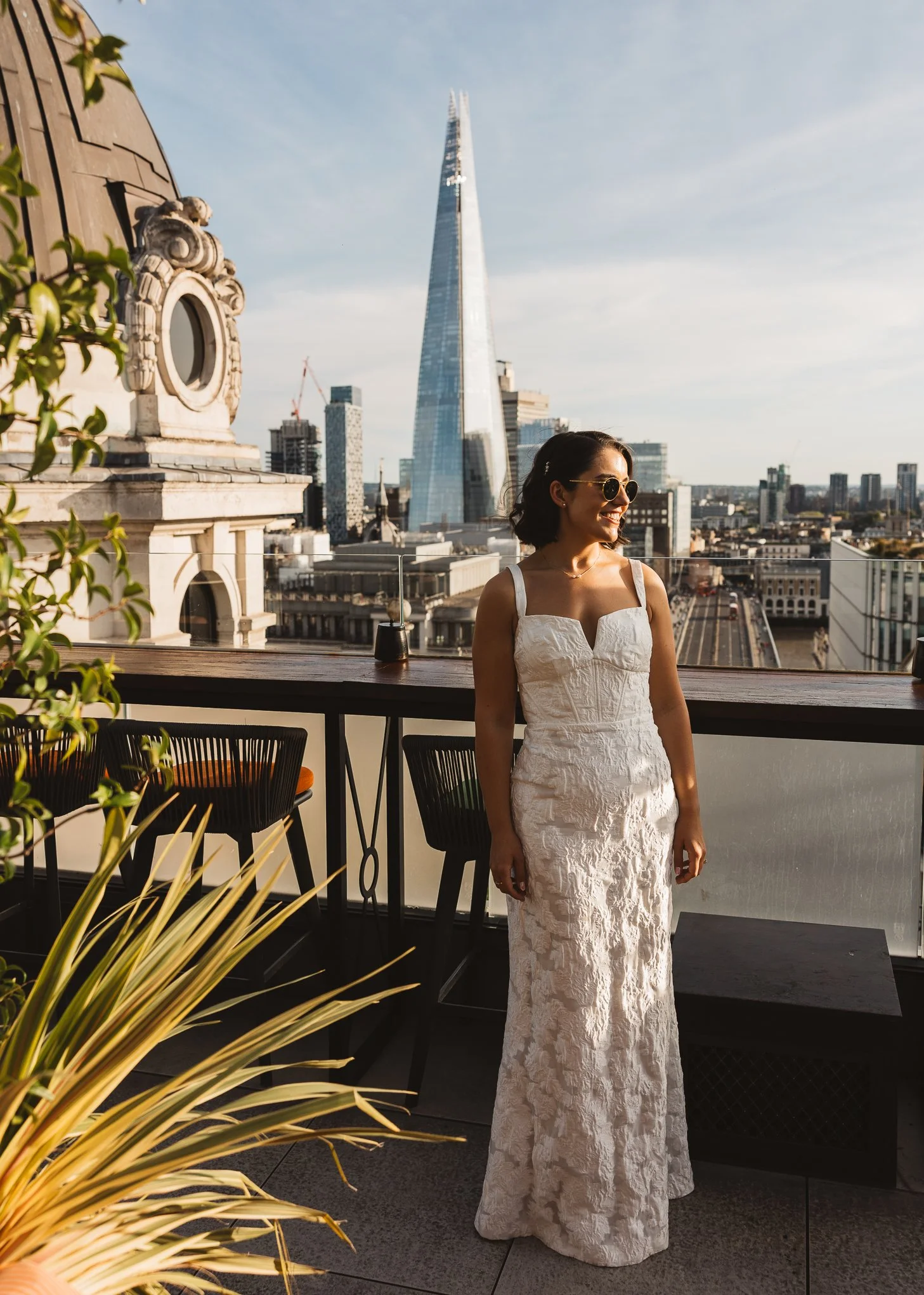 Stylish black tie Marylebone and Wagtail rooftop wedding photography-58.jpg