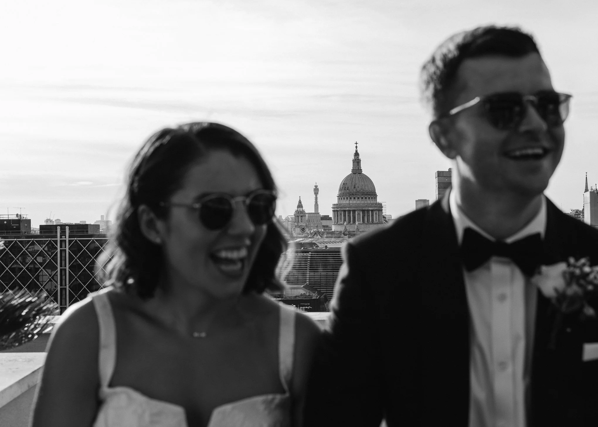 Stylish black tie Marylebone and Wagtail rooftop wedding photography-62.jpg