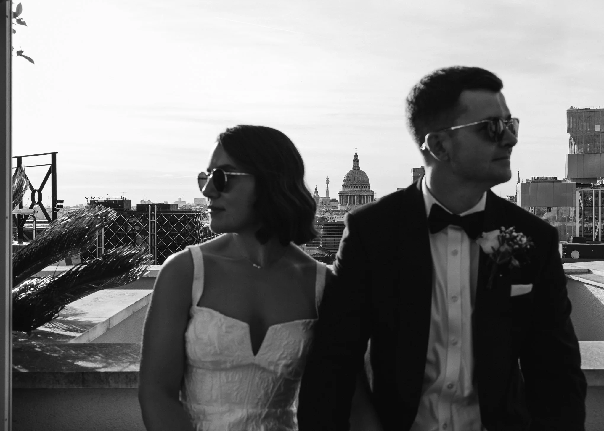 Stylish black tie Marylebone and Wagtail rooftop wedding photography-64.jpg