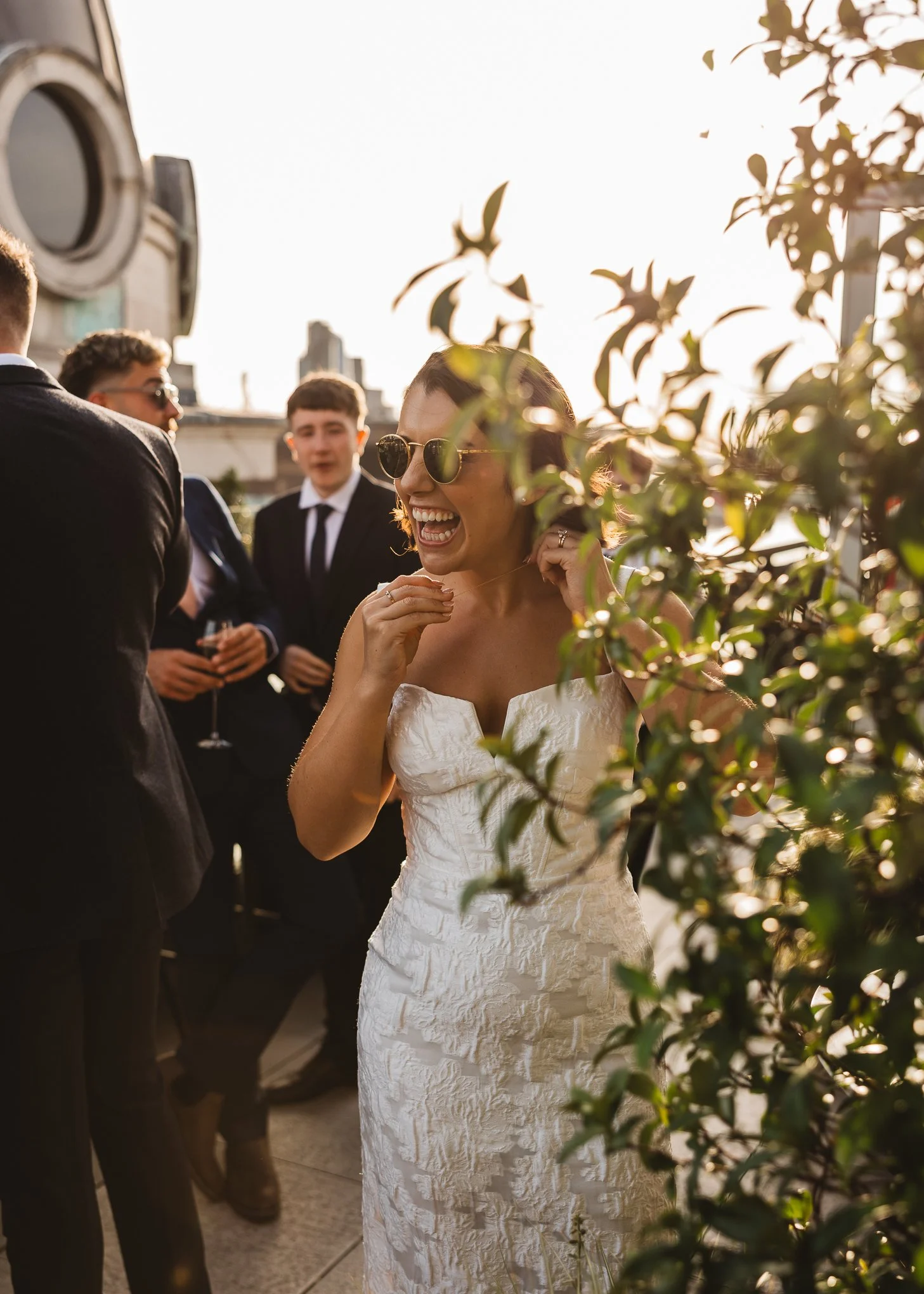 Stylish black tie Marylebone and Wagtail rooftop wedding photography-73.jpg