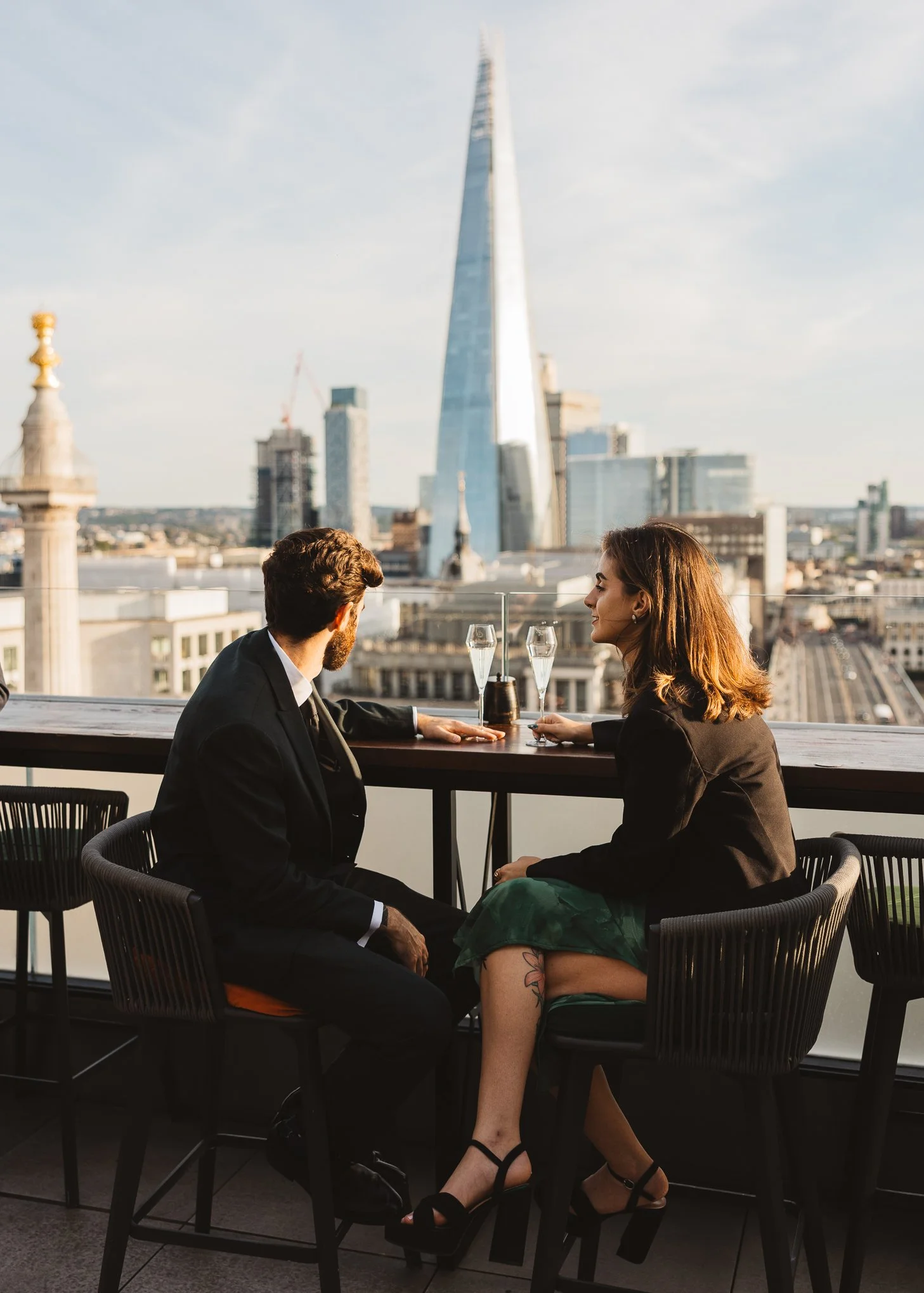 Stylish black tie Marylebone and Wagtail rooftop wedding photography-74.jpg