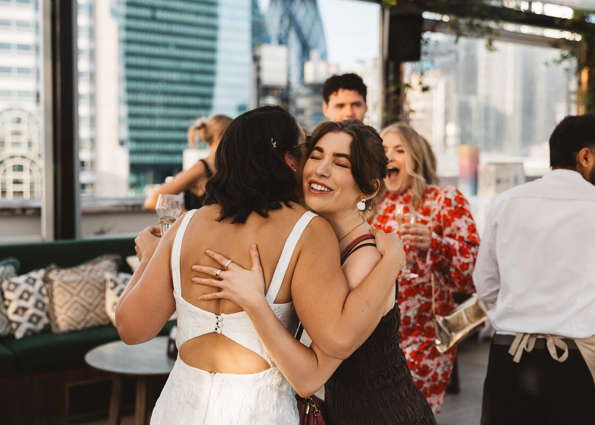 Stylish black tie Marylebone and Wagtail rooftop wedding photography-77.jpg