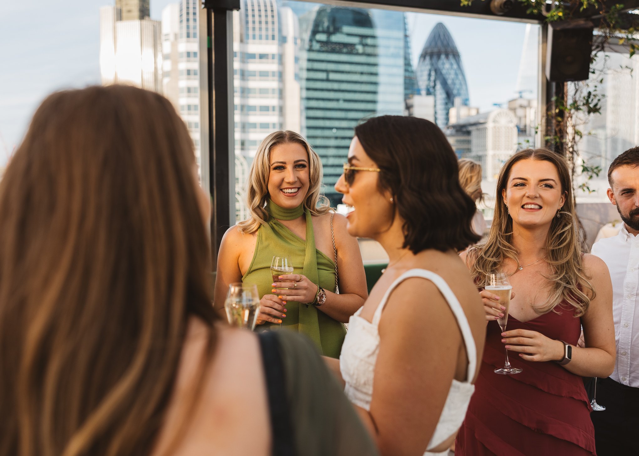 Stylish black tie Marylebone and Wagtail rooftop wedding photography-85.jpg