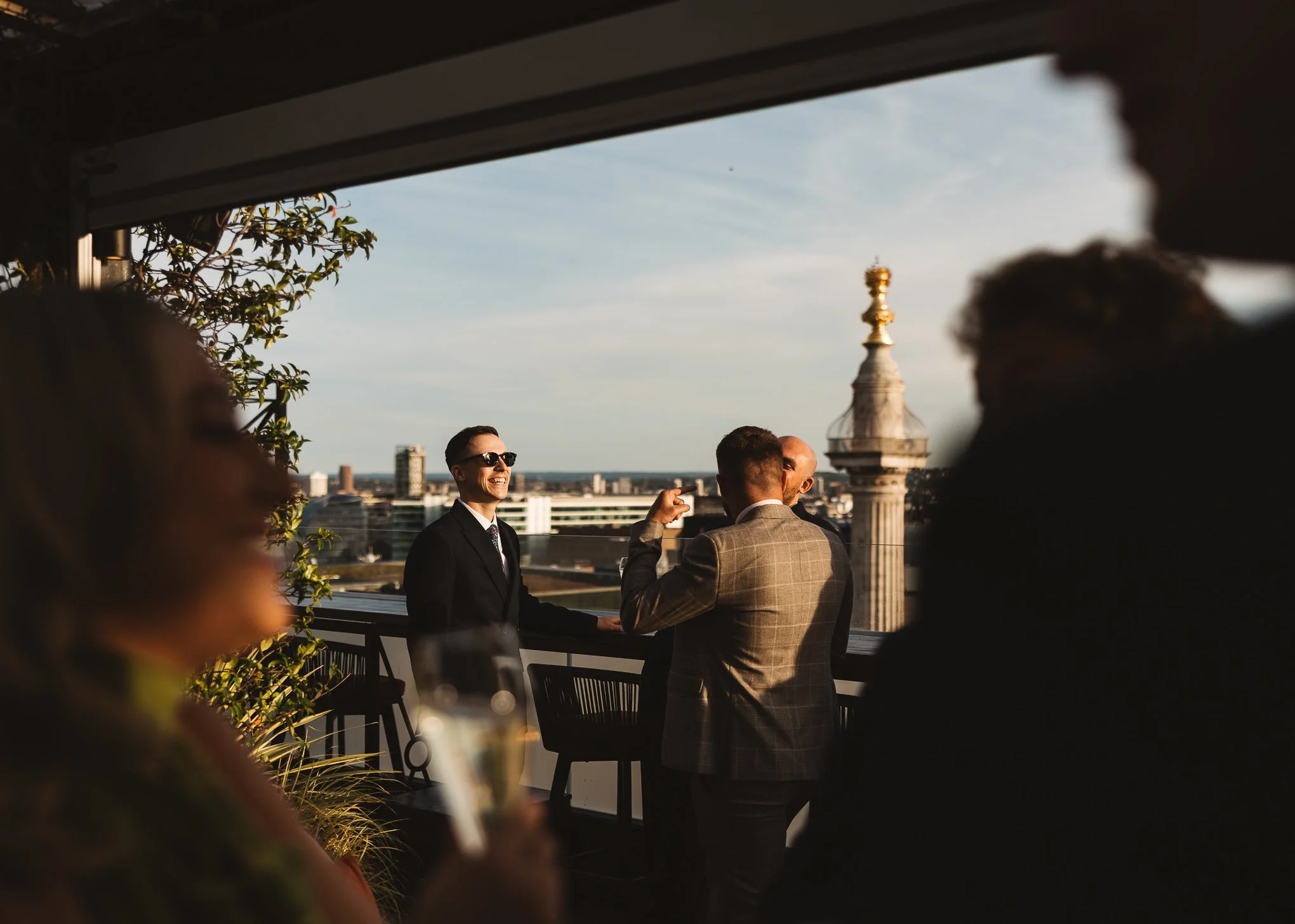 Stylish black tie Marylebone and Wagtail rooftop wedding photography-87.jpg
