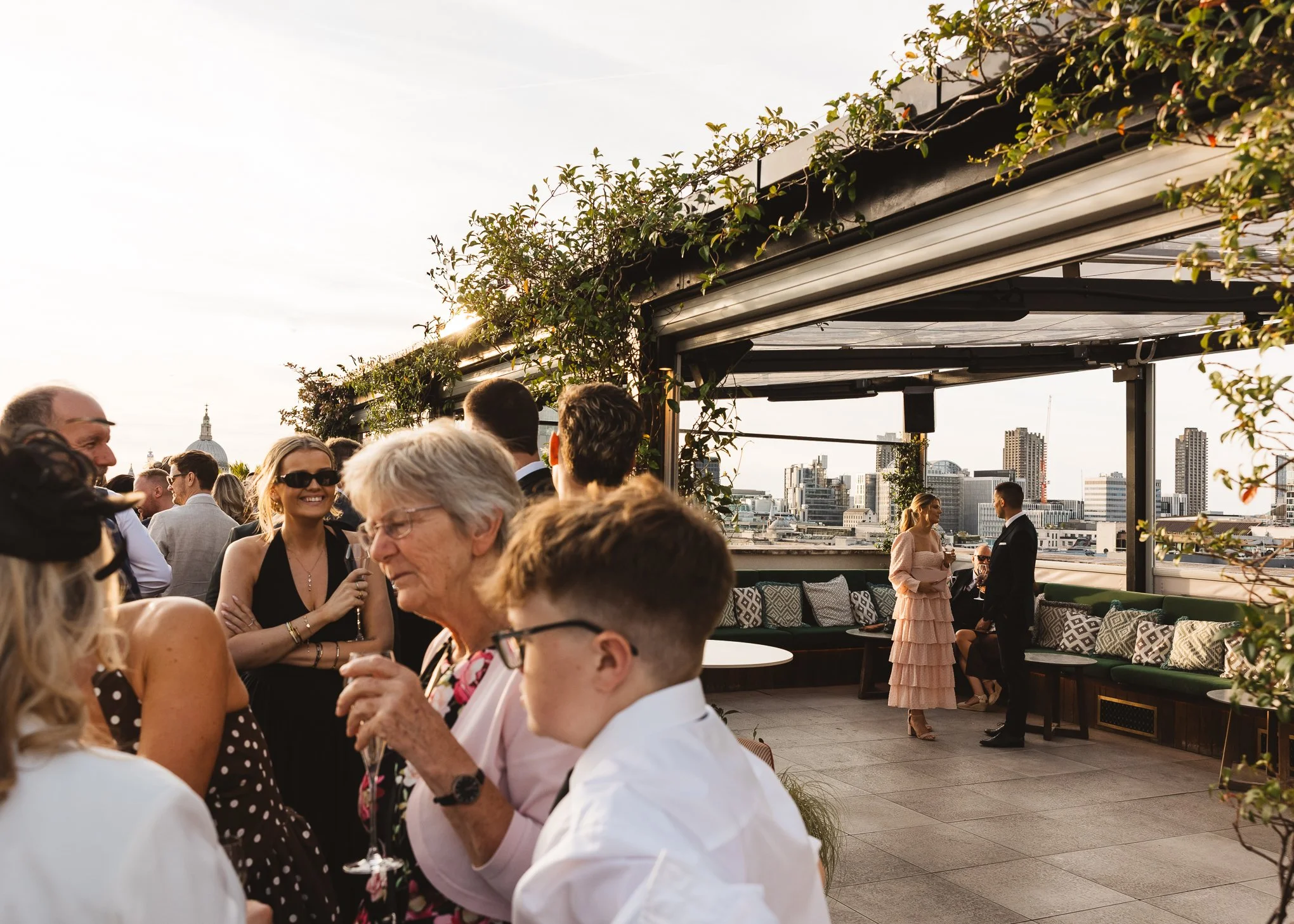 Stylish black tie Marylebone and Wagtail rooftop wedding photography-92.jpg