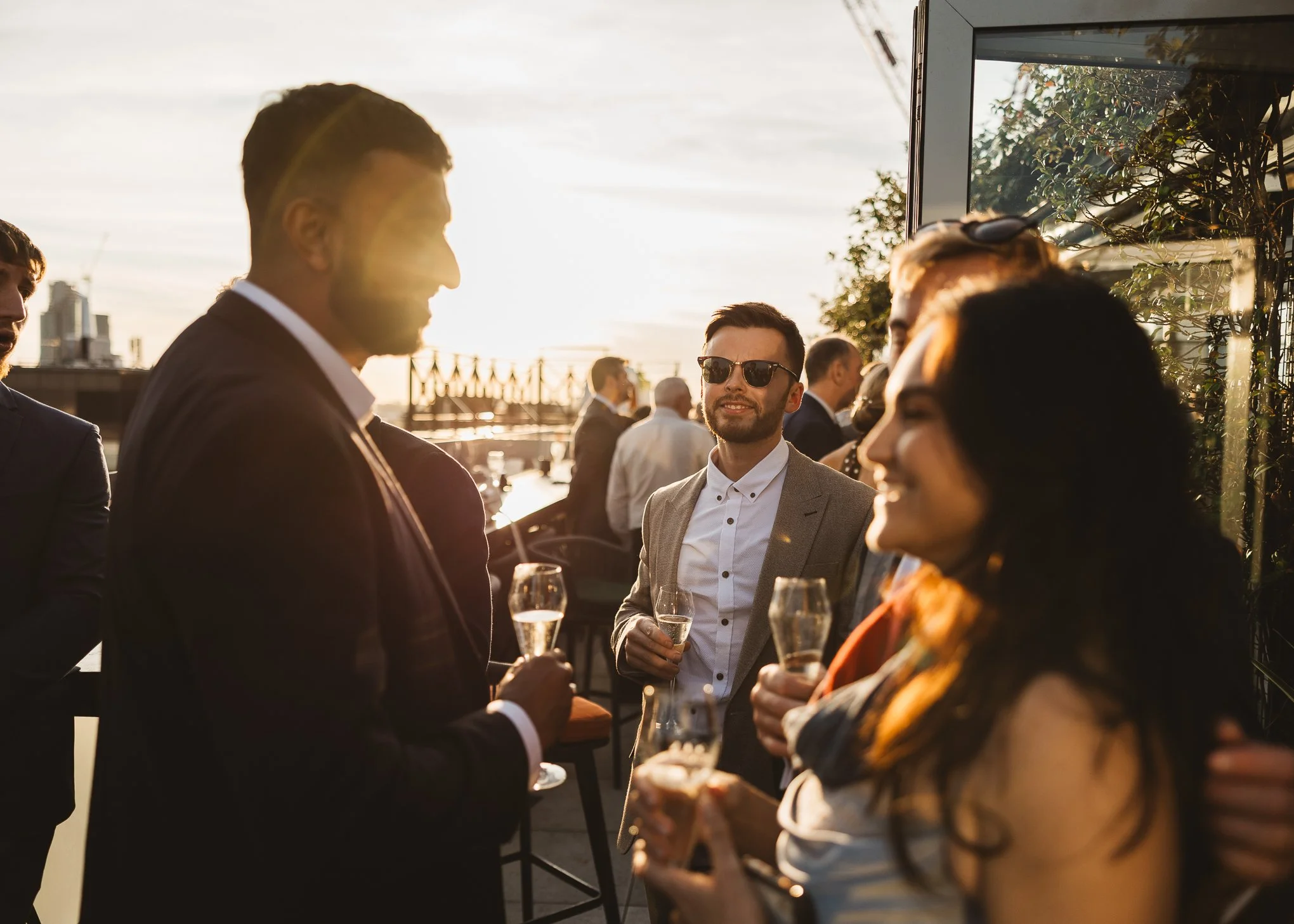 Stylish black tie Marylebone and Wagtail rooftop wedding photography-93.jpg