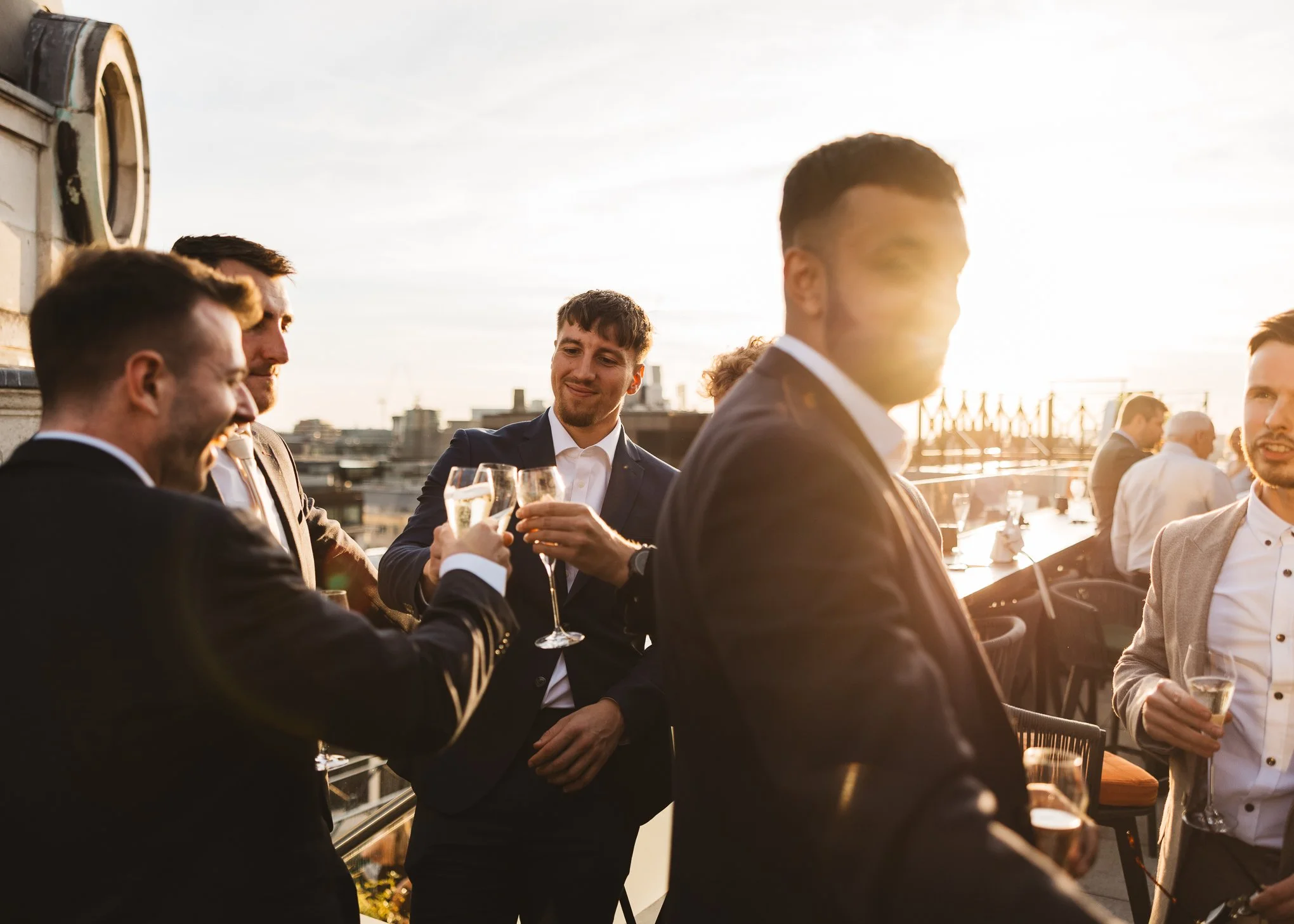 Stylish black tie Marylebone and Wagtail rooftop wedding photography-94.jpg