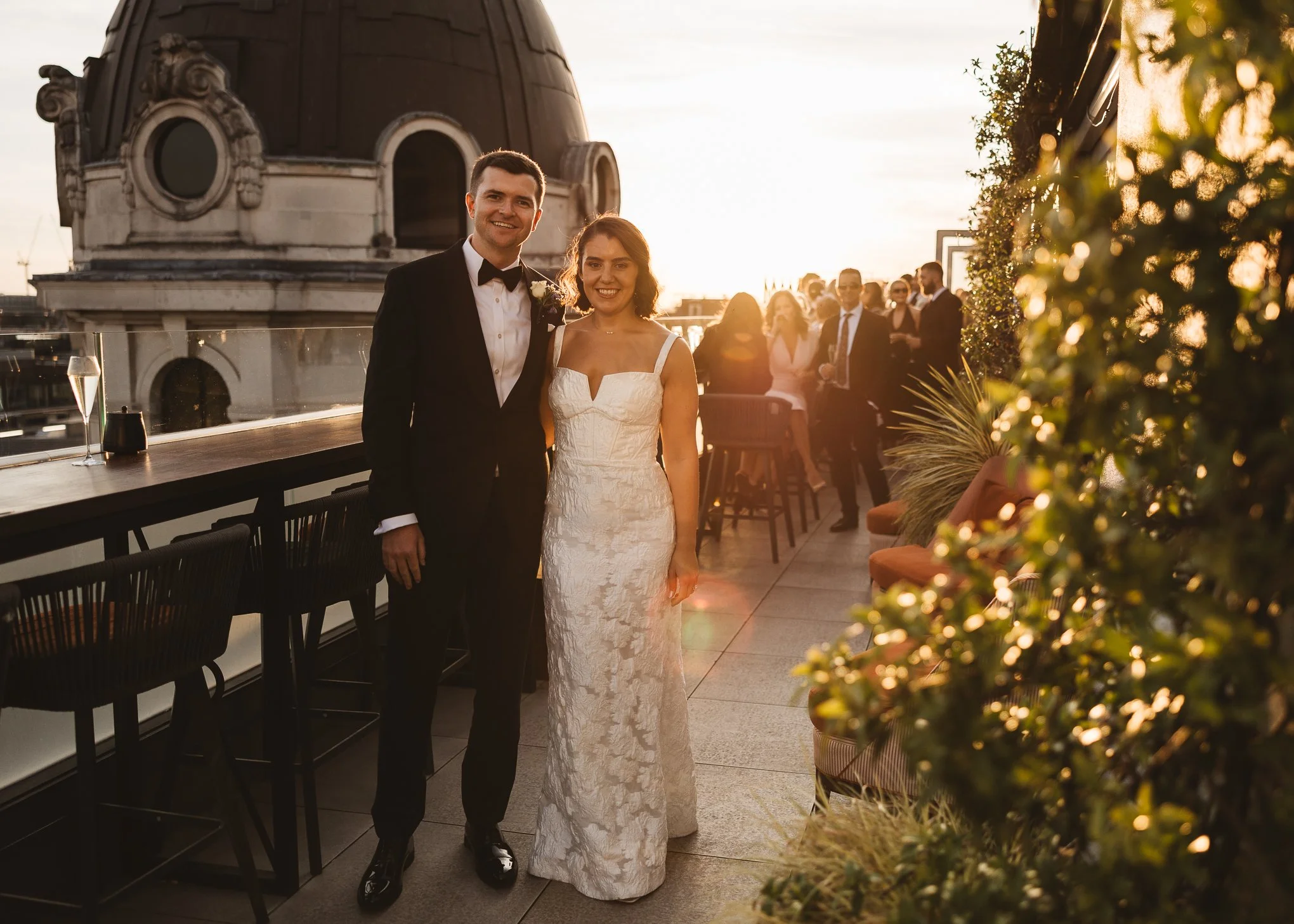 Stylish black tie Marylebone and Wagtail rooftop wedding photography-95.jpg