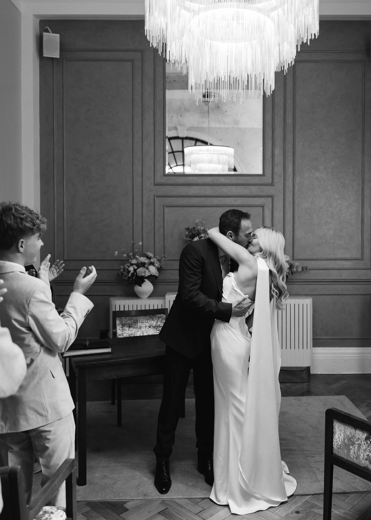 Elegant modern intimate Chelsea Town Hall Ivy Garden Wedding Photography-75.jpg