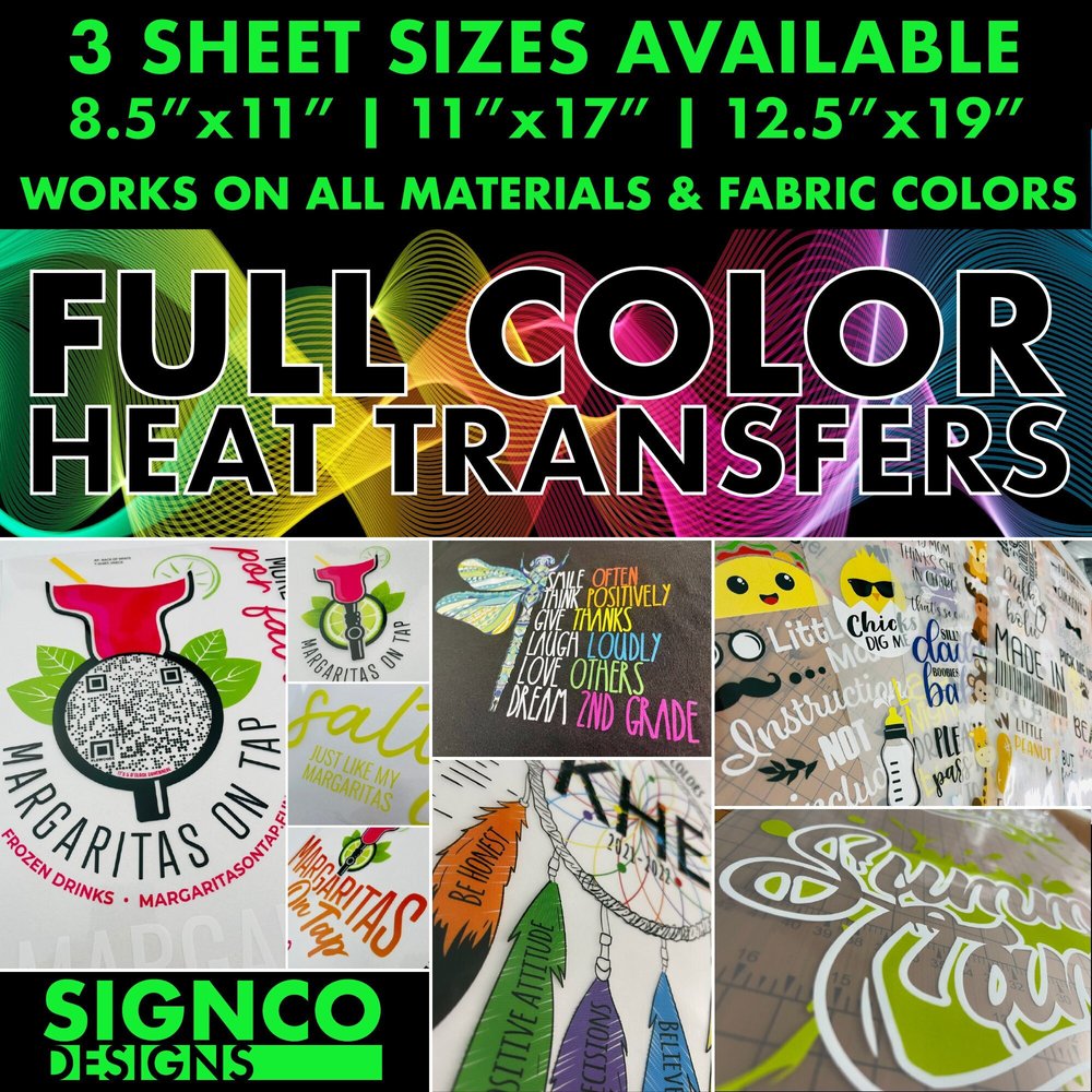 Full Color Custom Heat Transfers — Signco Designs