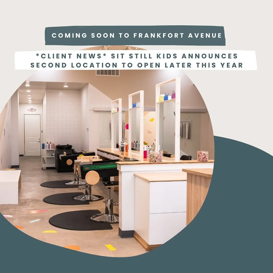 I am happy to share that my client, @sitstillkidslouisville will open its second Louisville location at the end of 2024 on Frankfort Avenue (2838 Frankfort Ave, previously occupied by Clique Boutique). 

The buildout of the space is already underway 
