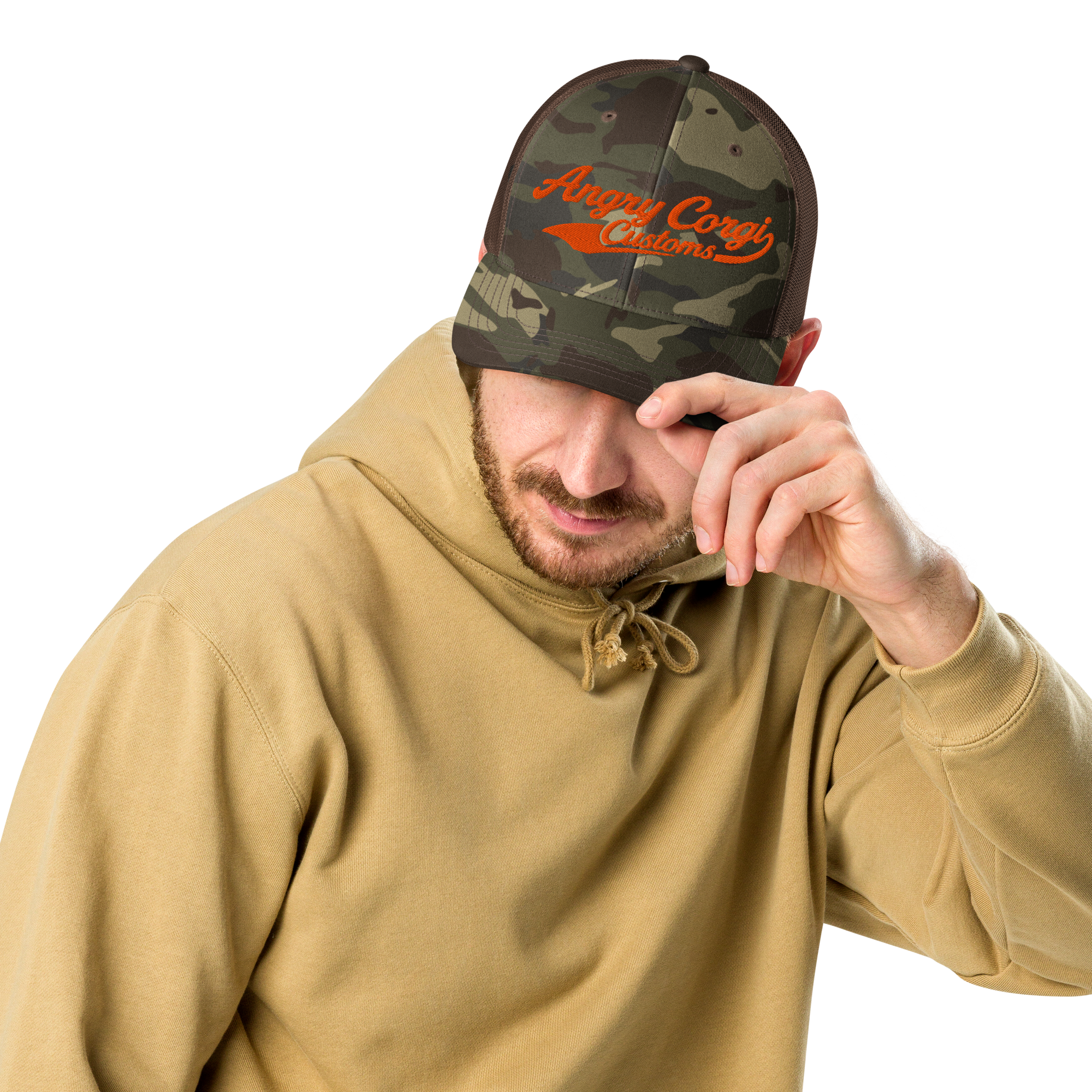 camouflage-trucker-hat-camo-brown-front-6966f3e110e14.webp
