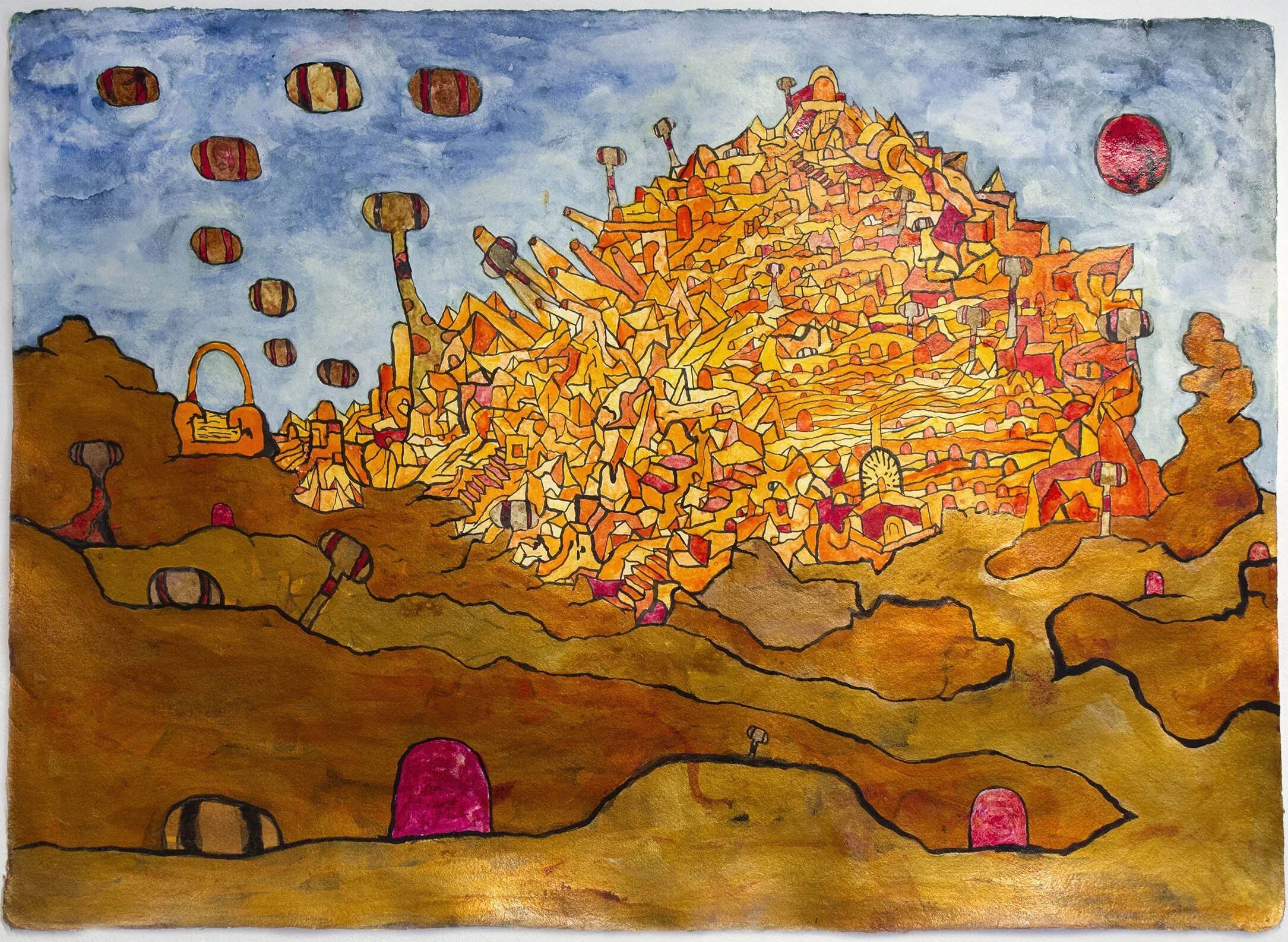 CHUCK WEBSTER
Redoubt (Sardanapous)
2018
Mixed media on paper
22.25 x 30.8 inches