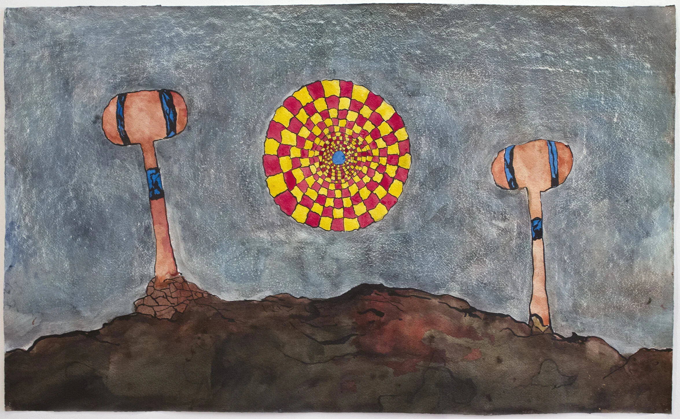CHUCK WEBSTER
Pantheon (Meeting)
2018
Mixed media on paper
24 x 39 inches