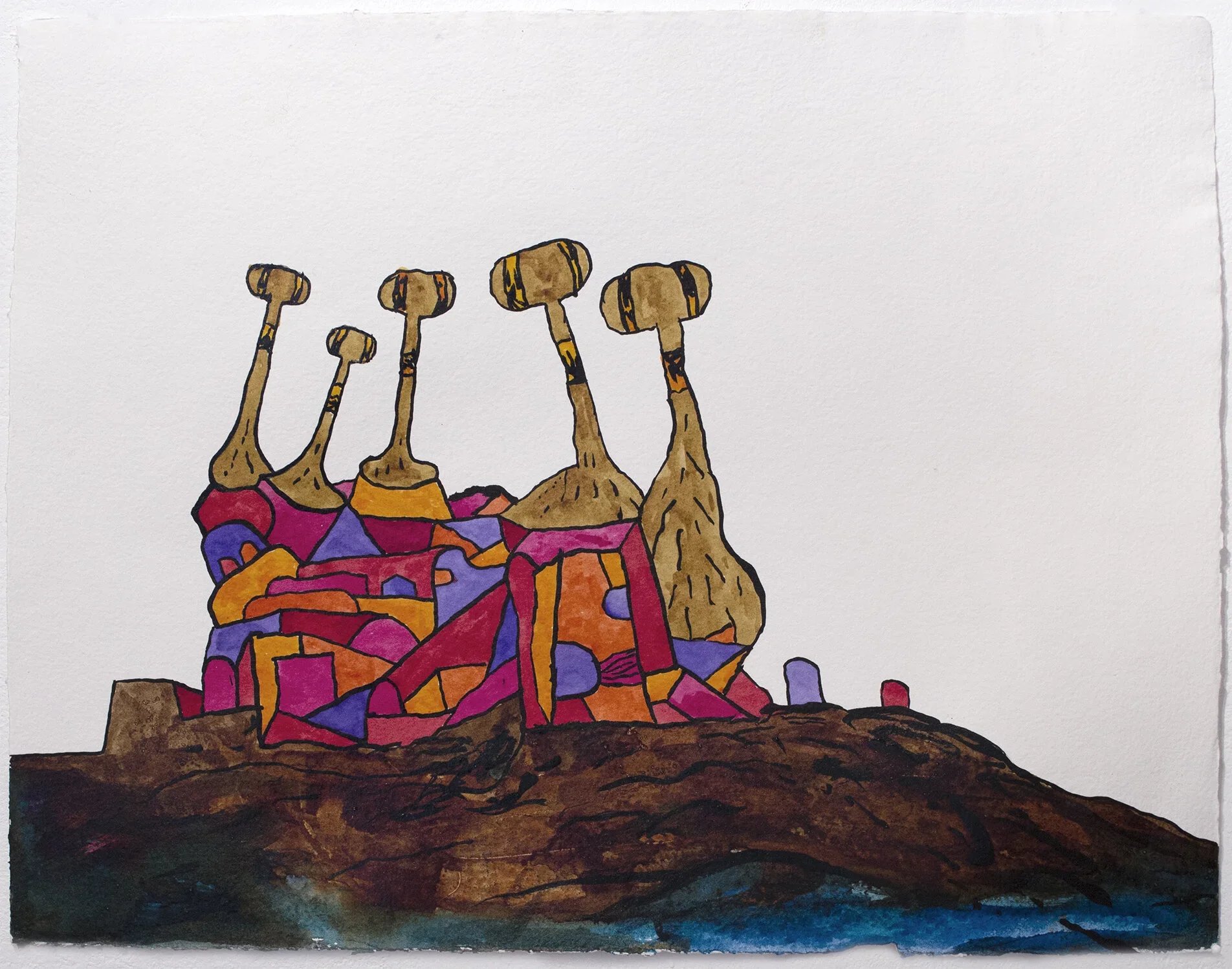 CHUCK WEBSTER
Untitled
2018
Mixed media on paper
16.75 x 21.6 inches