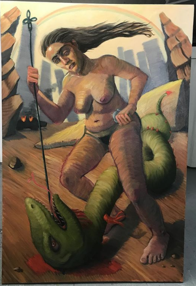 Sophia Kayafas
As Love Conquers the Sting of Death
Oil on canvas
48 x 72 inches