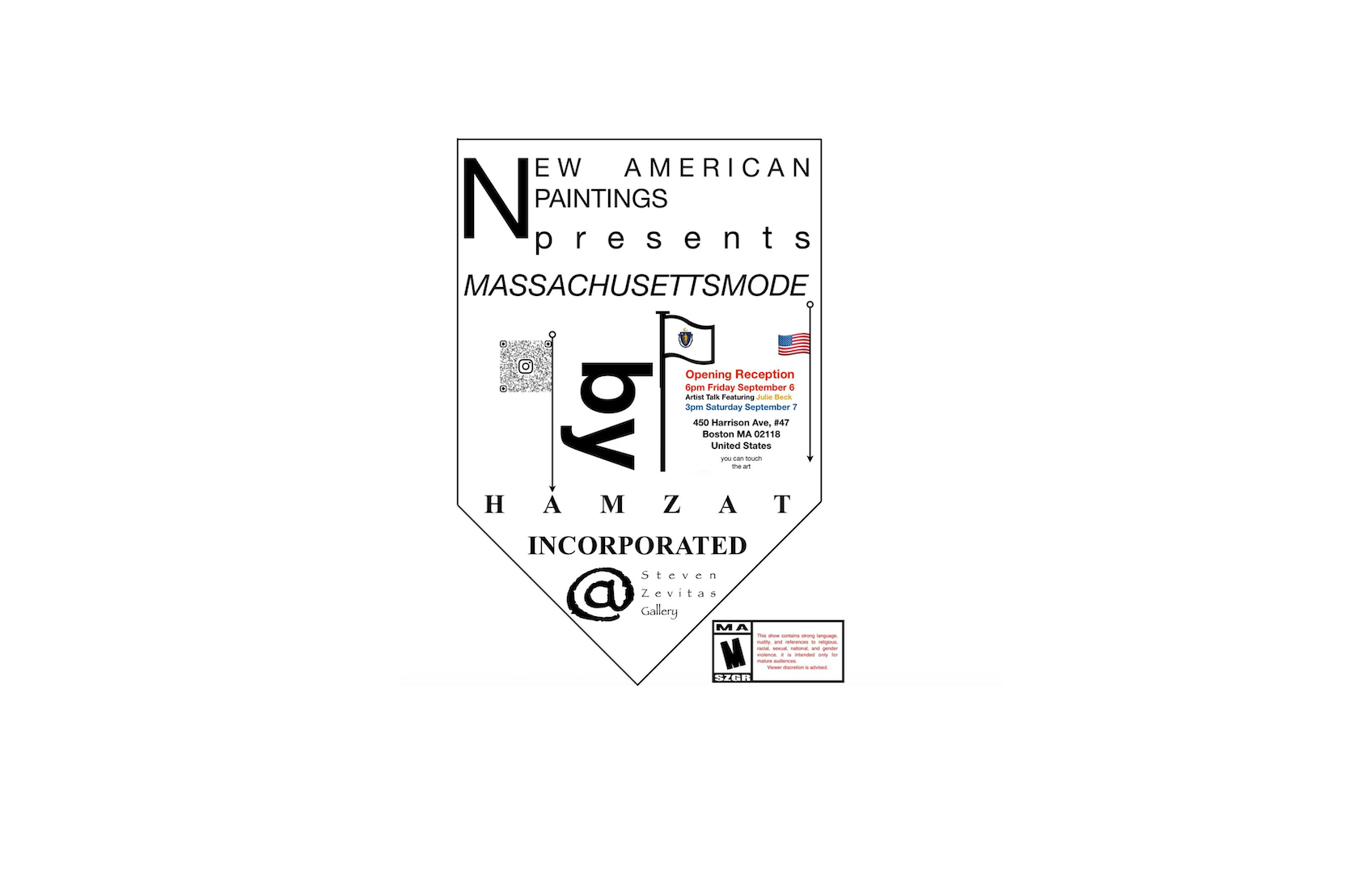 HAMZAT INCORPORATED: Massachusettsmode
 September 6 - October 19, 2024
 
 Read more →