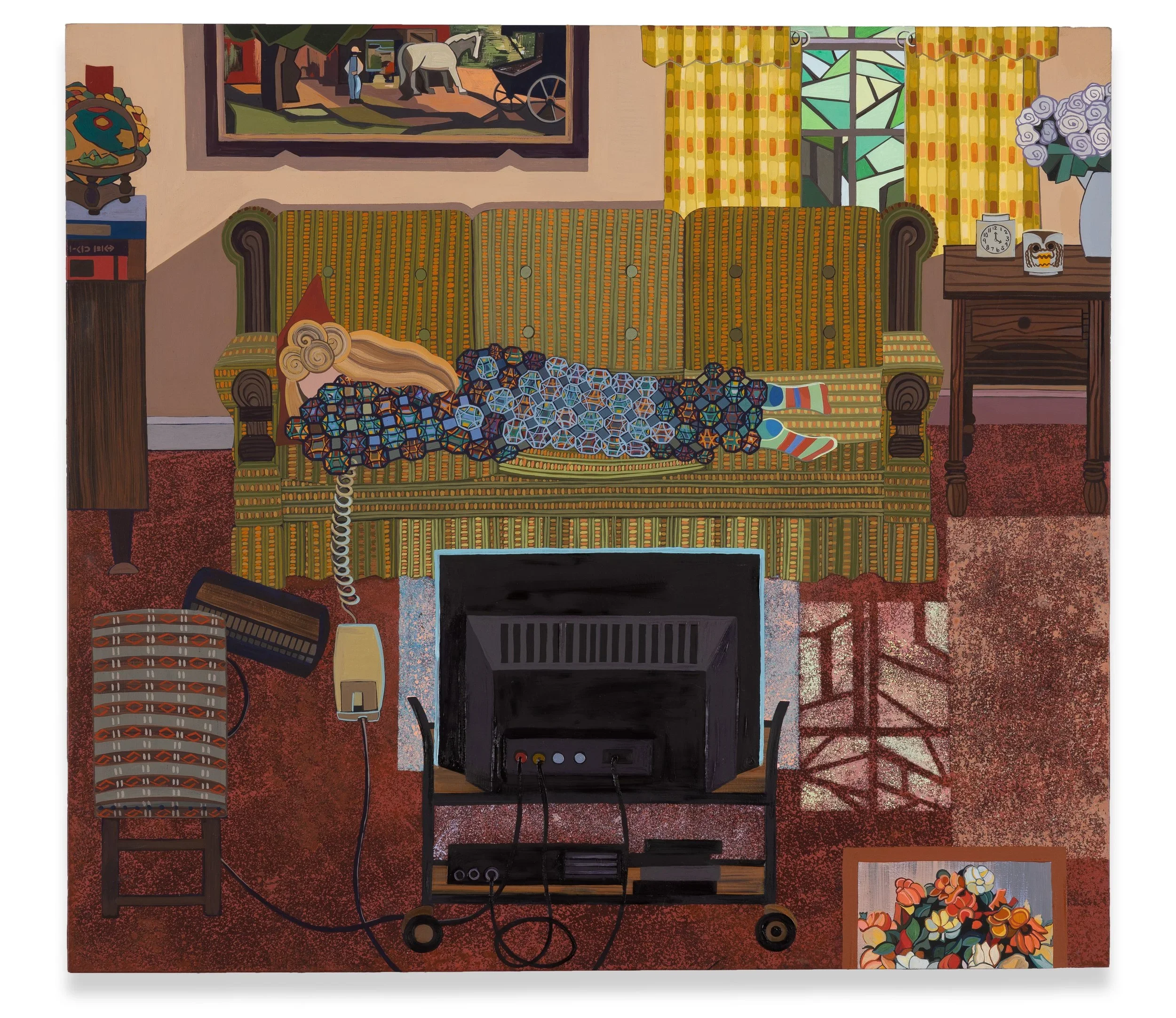 ANN TOEBBE
After School,  2022
Gouache and oil on panel
18 x 22 inches (45.7 x 55.9 cm)