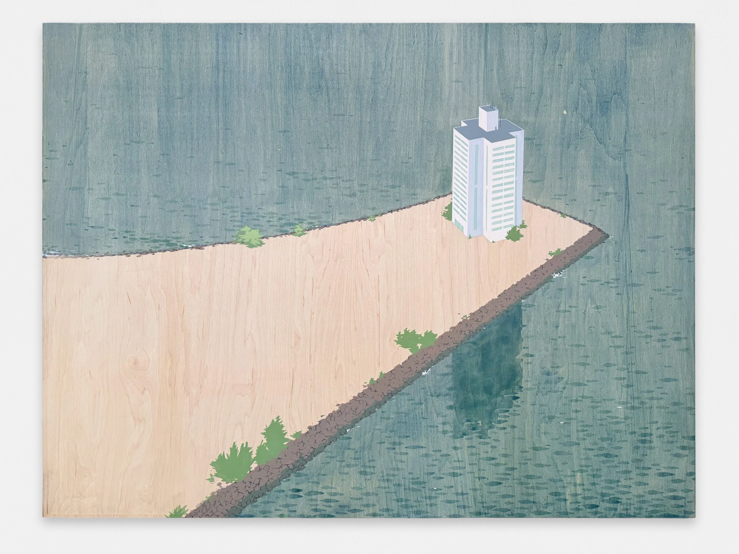Untitled Point (Tower), acrylic on panel, 36 x 48 inches