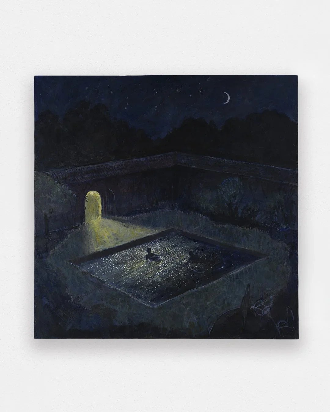 MASON OWENS
midnight swim, 2023
Egg tempera on panel
30 x 30 inches (76.2 x 76.2 cm)