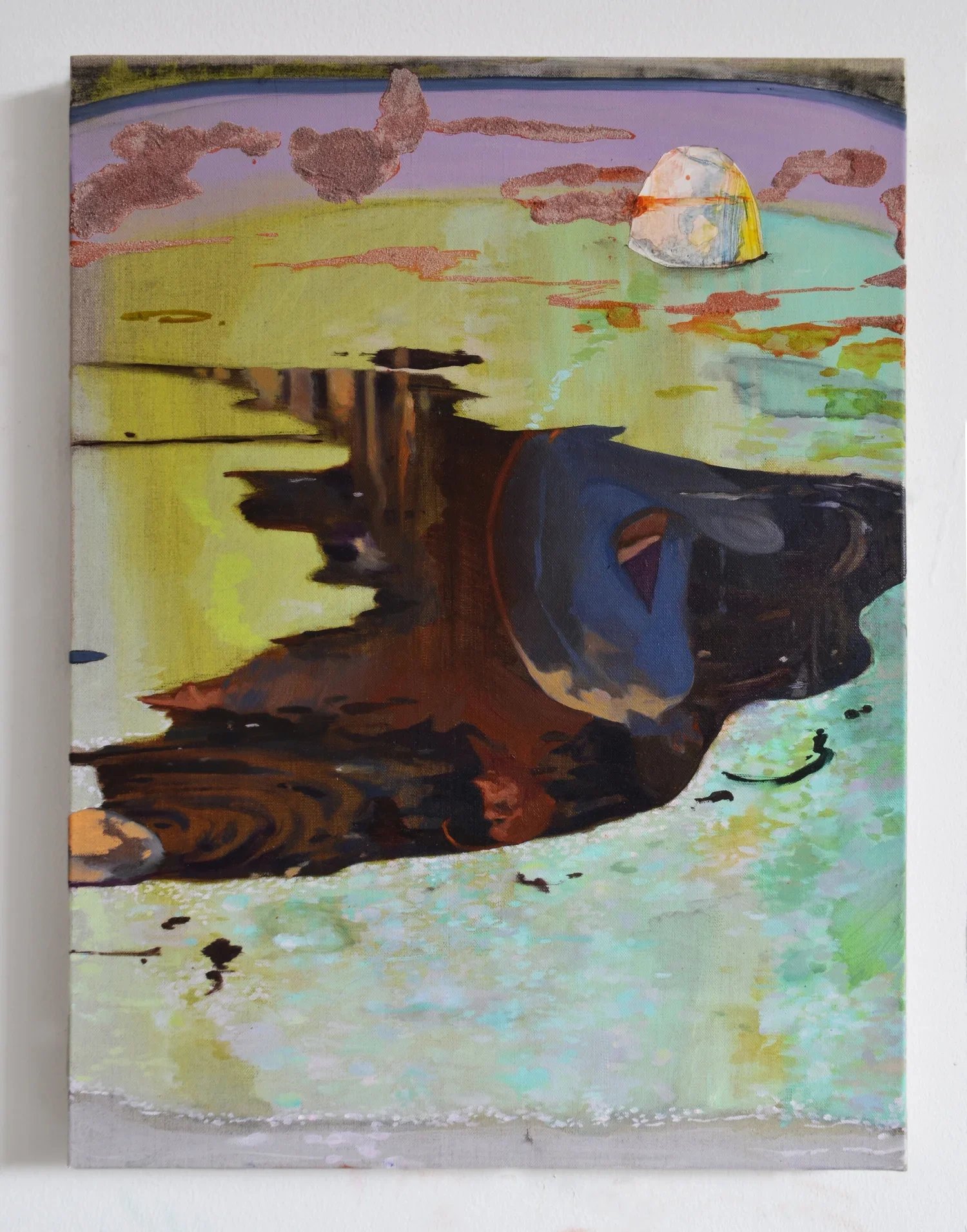 JACOB TODD BROUSSARD
Reflective Pool
2019
Oil and flashe on canvas over panel
24 x 18 inches