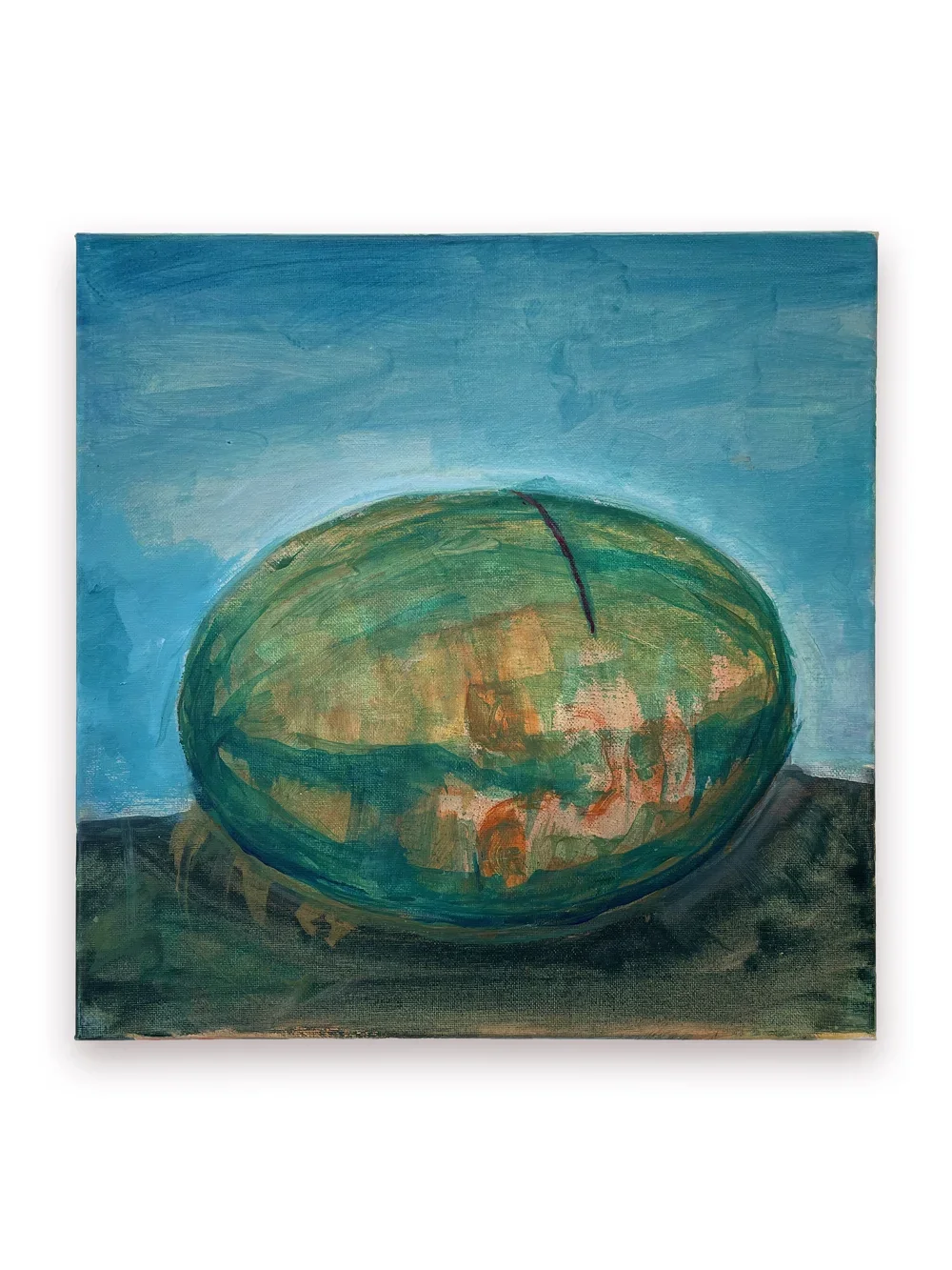 GERALD EUHON SHEFFIELD II
untitled (watermelon head)
2022
Flashe and acrylic on canvas
14 x 14 inches
