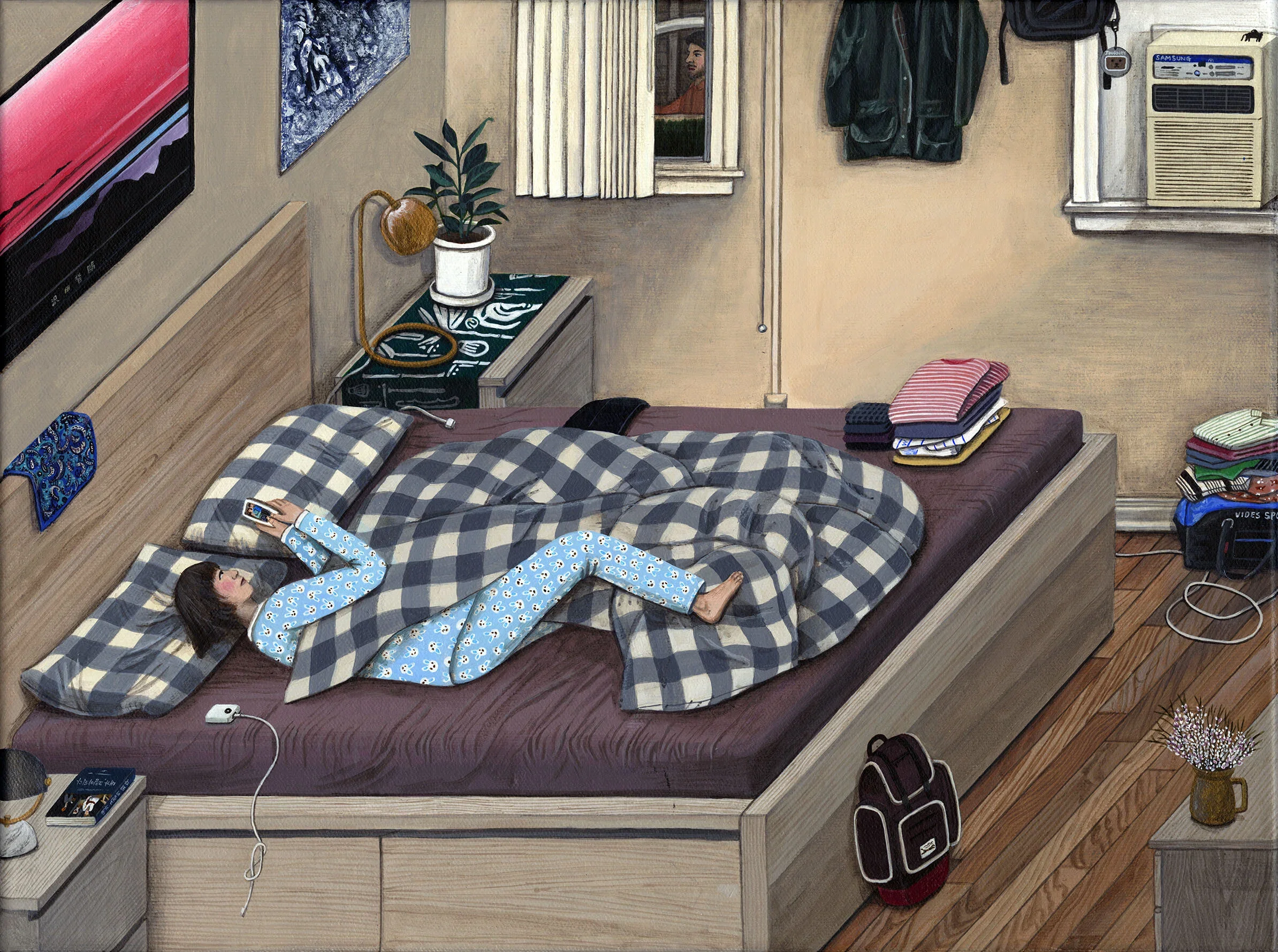 PAIGE JIYOUNG MOON
Apartment #A: Bedroom
Acrylic on canvas
12 x 16 inches