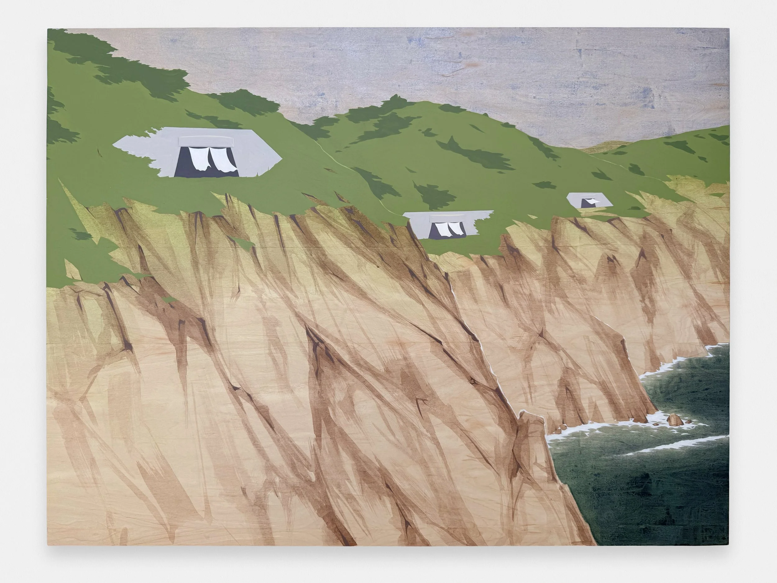 Untitled (Battery), acrylic on panel, 36 x 48 inches