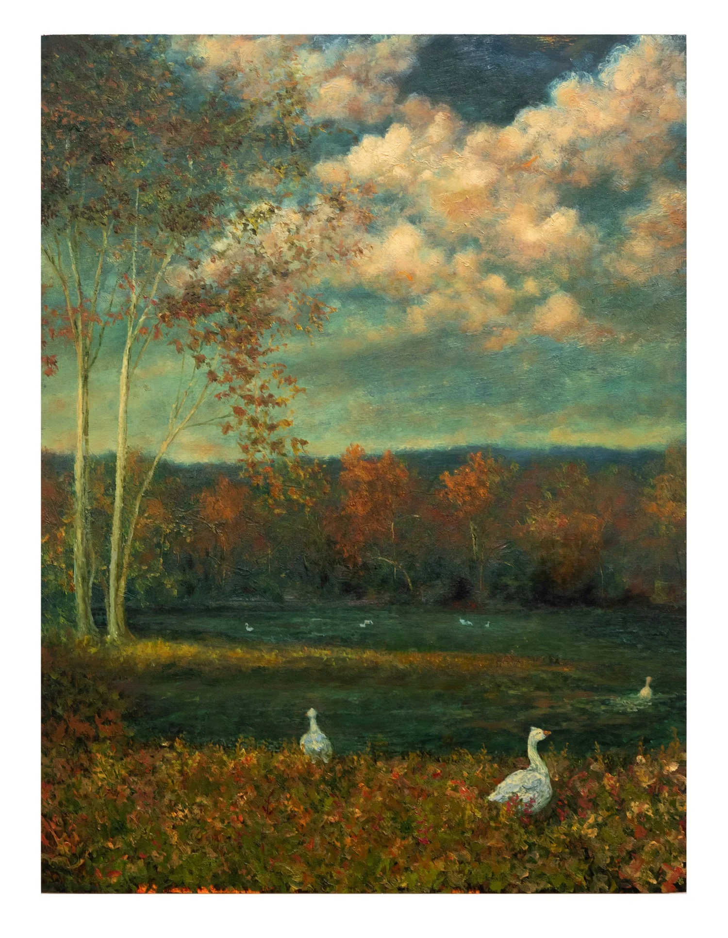 ANNIKA TUCKSMITH
The Geese, 2025
Oil on panel
24 x 18 inches (61 x 45.7 cm)