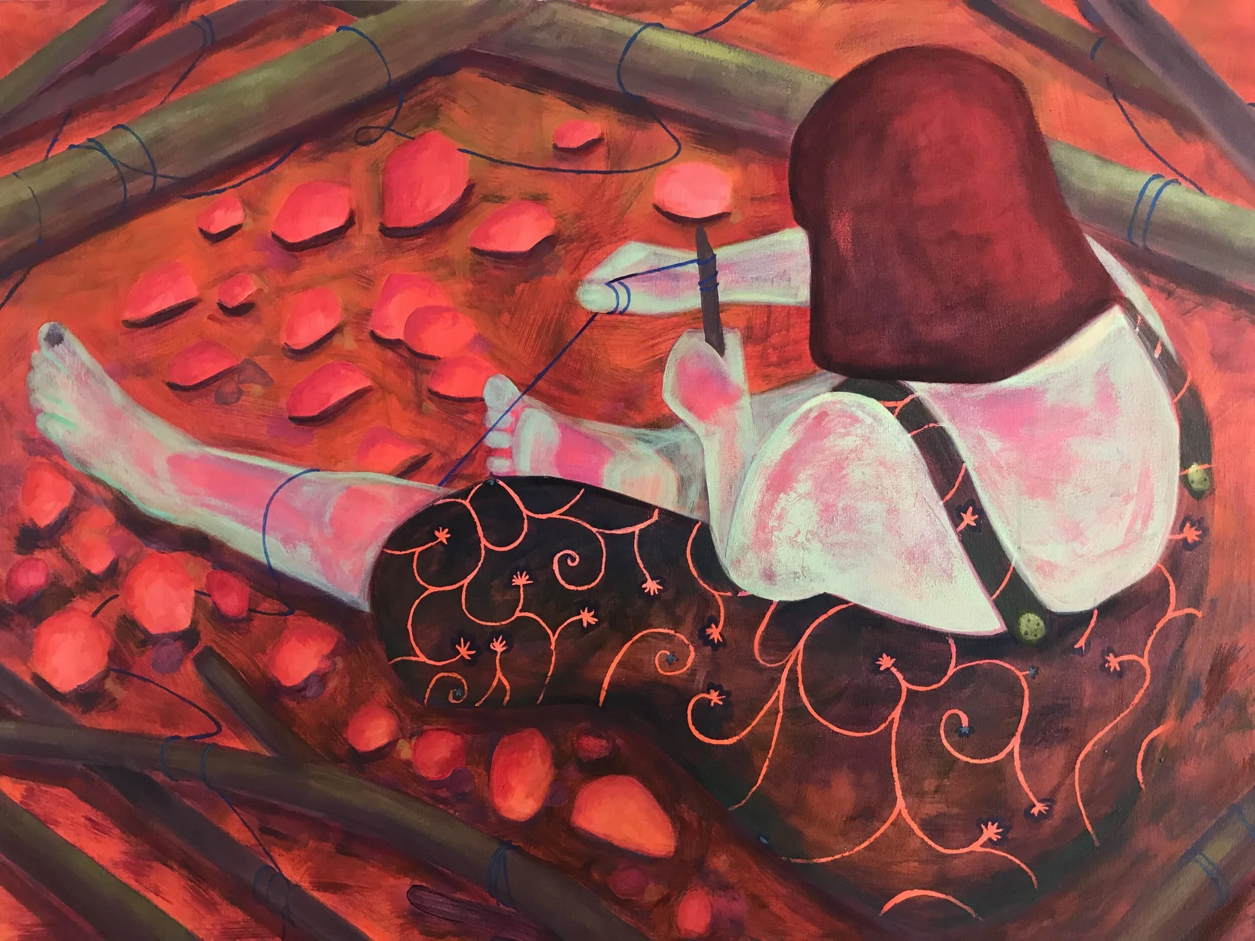 Genevieve Cohn
All We Lay are Lines
2020
Acrylic on canvas
30 x 40 inches