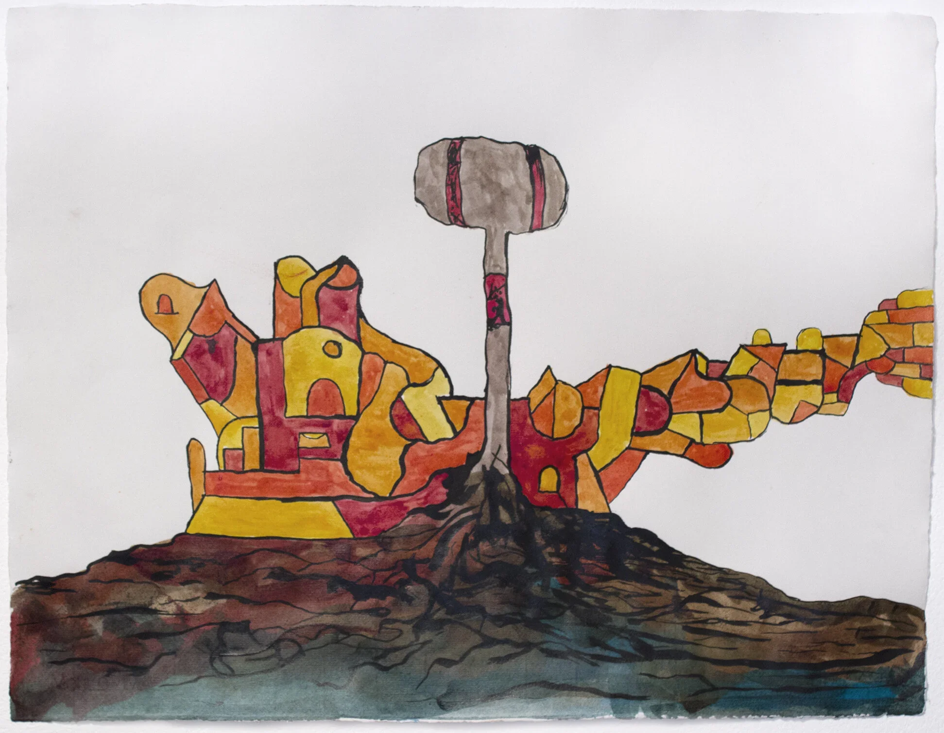 CHUCK WEBSTER
Untitled
2018
Mixed media on paper
16 x 25 inches