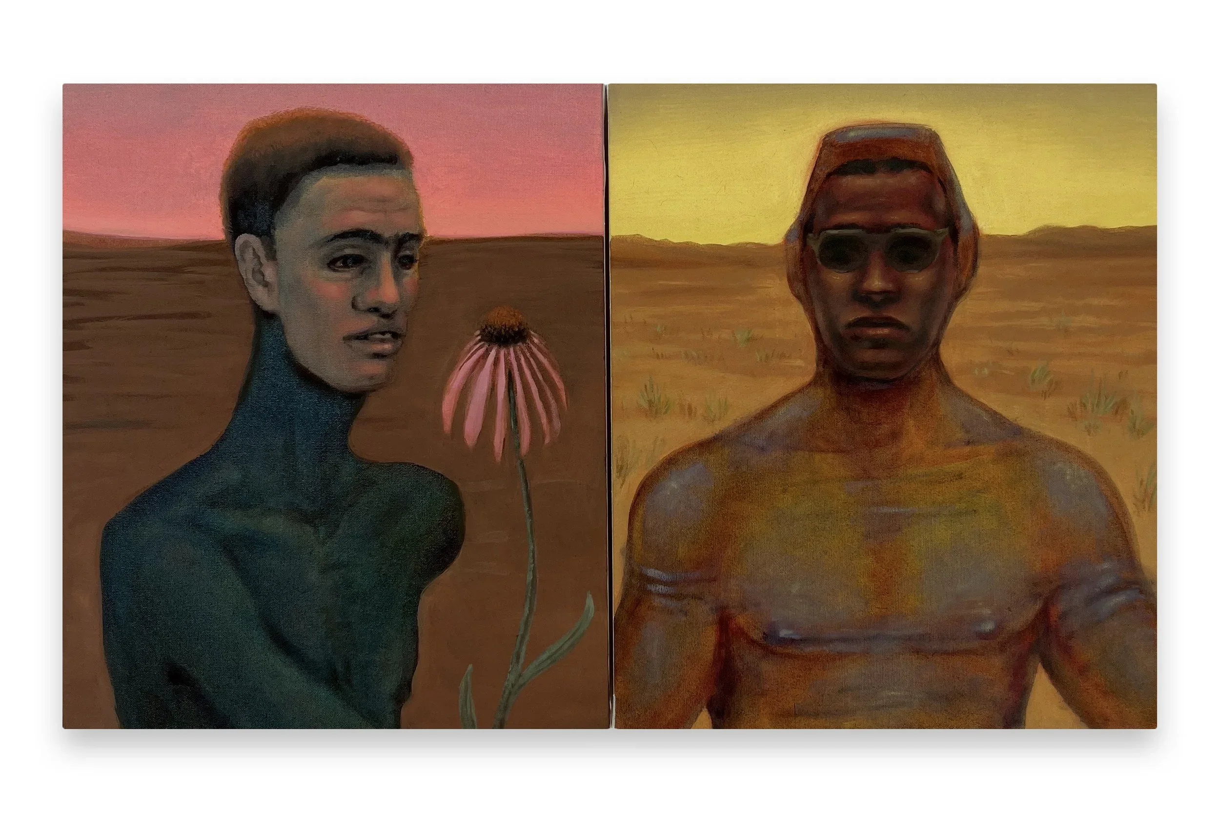 TRAVIS MCEWEN
Echinacea/Protection, 2021 
Oil on canvas (diptych) 
20 x 32 inches (50.8 x 81.3 cm)