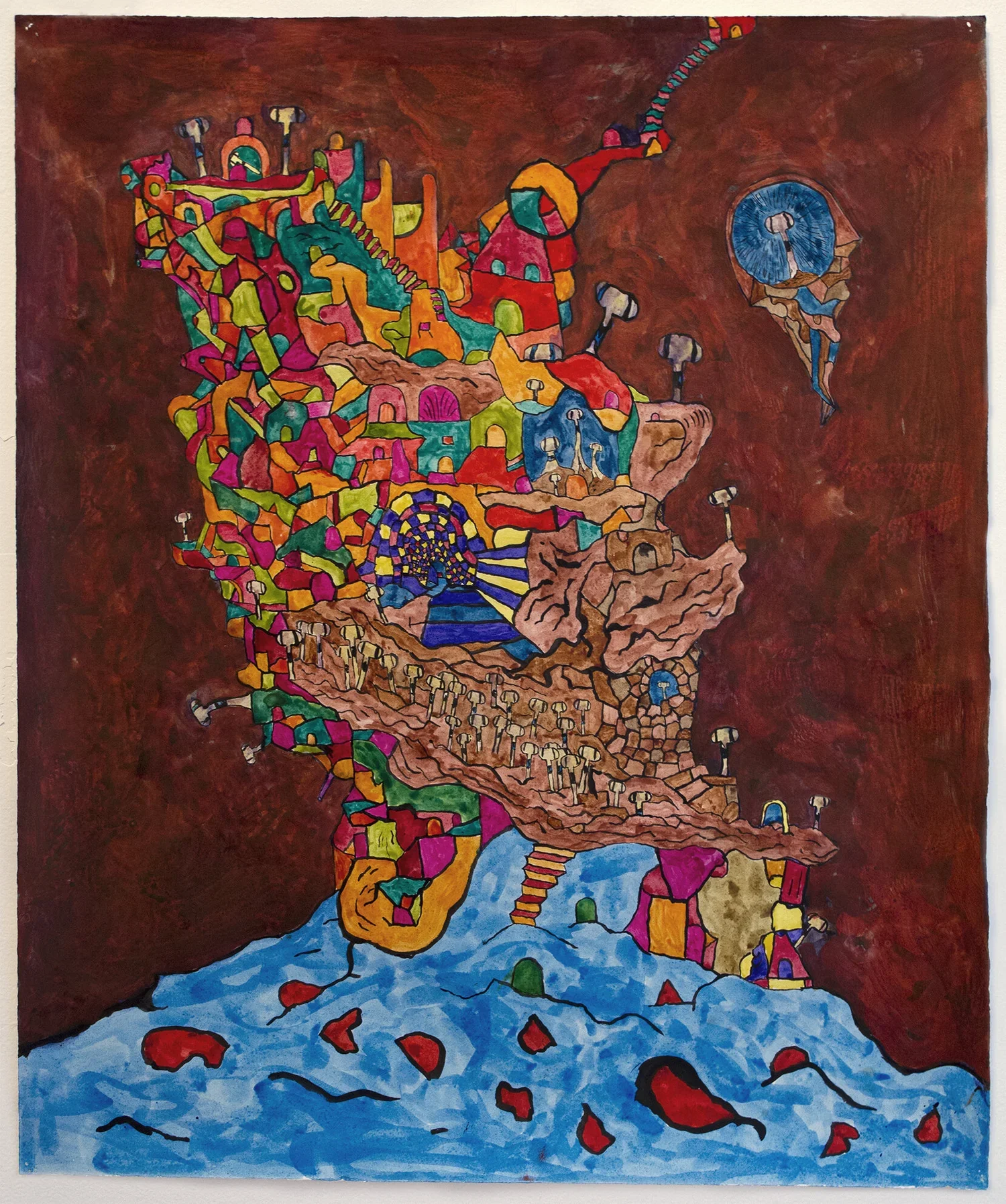 CHUCK WEBSTER
Redoubt (To G.I.B.)
2018
Mixed media on paper
24 x 20 inches