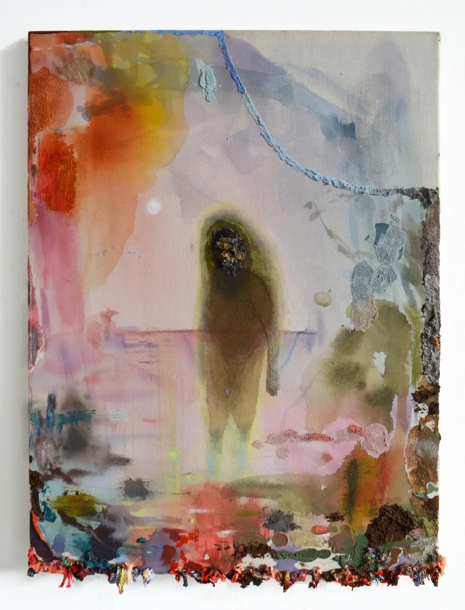 JACOB TODD BROUSSARD
Vagabond
2019
Acrylic, oil, watercolor, ink, pastel, molding paste, sand, glass beads, and pumice on muslin
24 x 18 inches