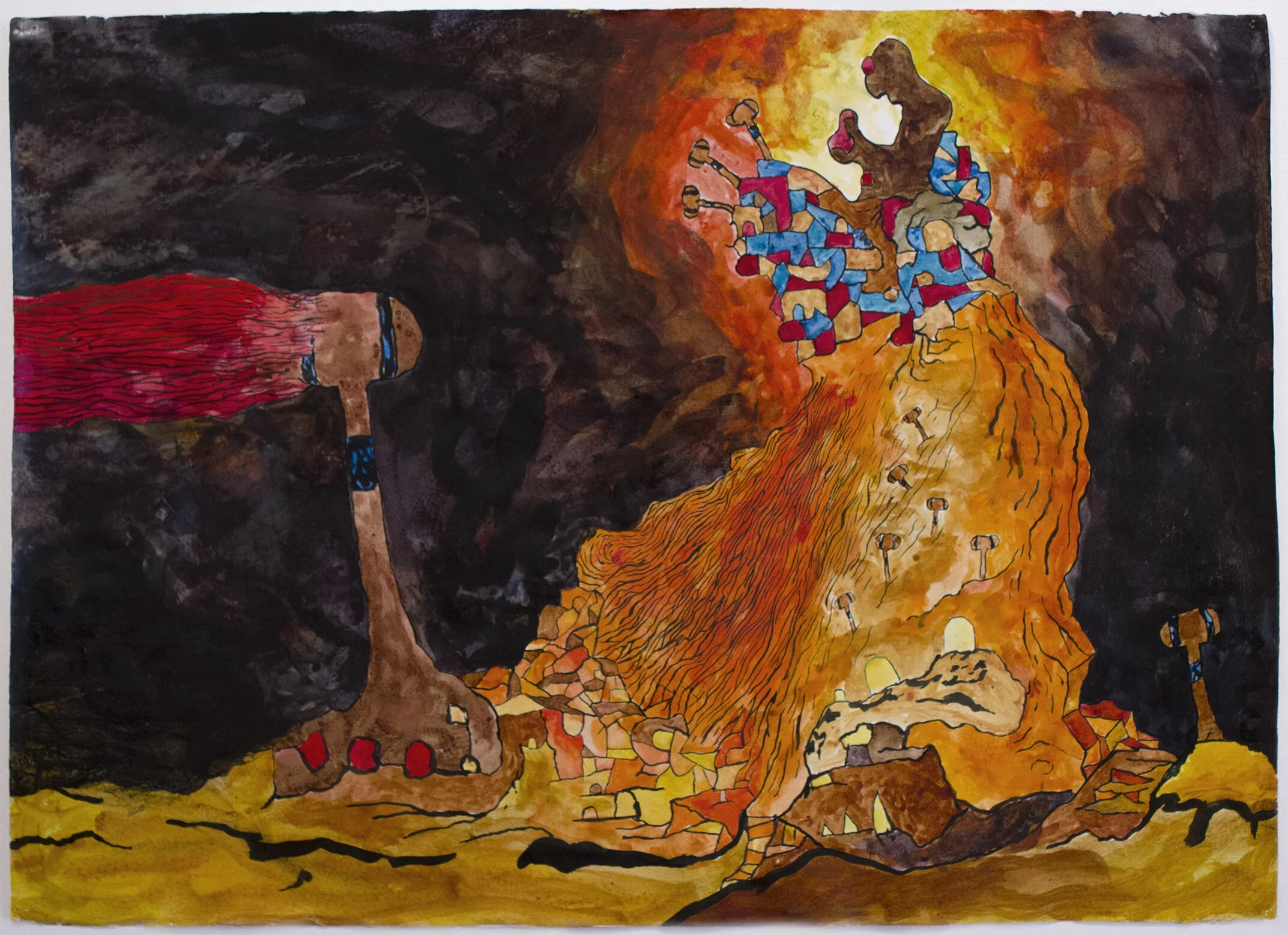 CHUCK WEBSTER
Battle of Angelo Mesina (Siege)
2018
Mixed media on paper
21.75 x 30.5 inches