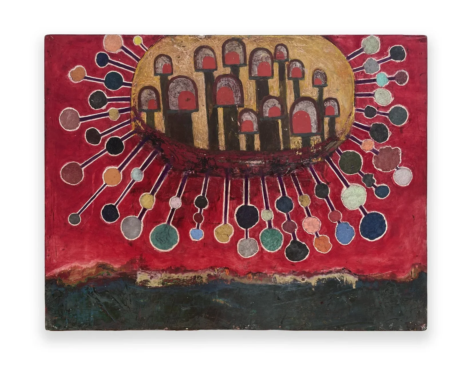 CHUCK WEBSTER
Invaders, 2023
Oil and collage of mixed media drawings on panel
24 x 30 inches