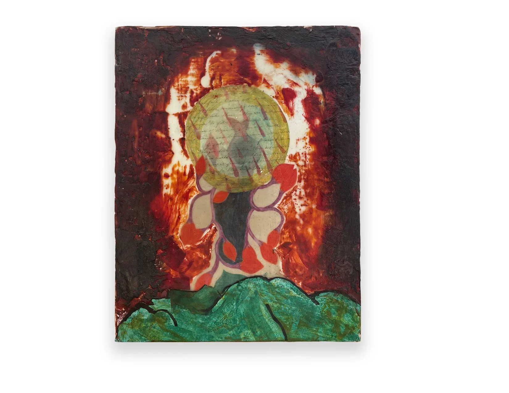 CHUCK WEBSTER
Painter(For Tom Nozkowski), 2023
Oil, encaustic paint, wax and collage of mixed media drawings on panel
14 x 11 inches