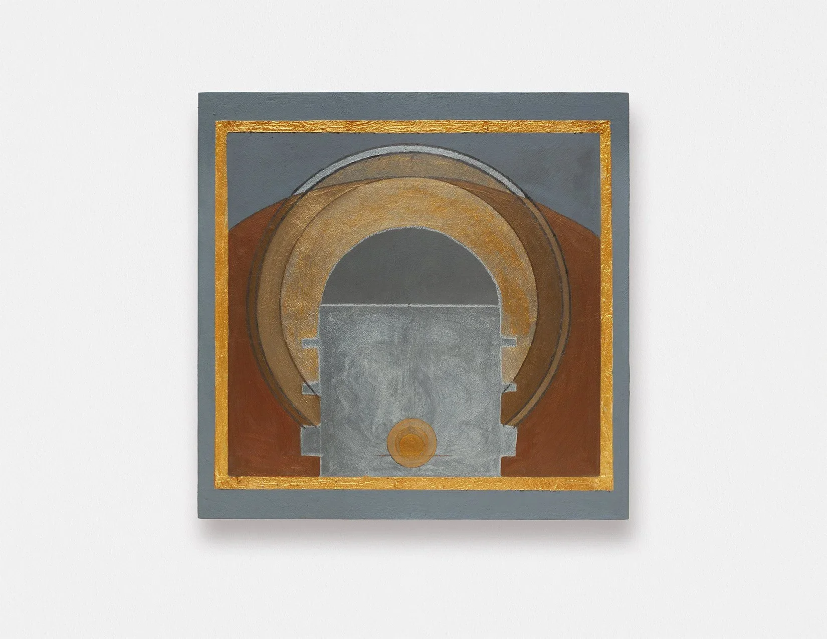 The Ritual, 2024
Oil, acrylic, graphite, paint additives, and fiber paste on wood panel
14 x 14 inches (35.6 x 35.6 cm)