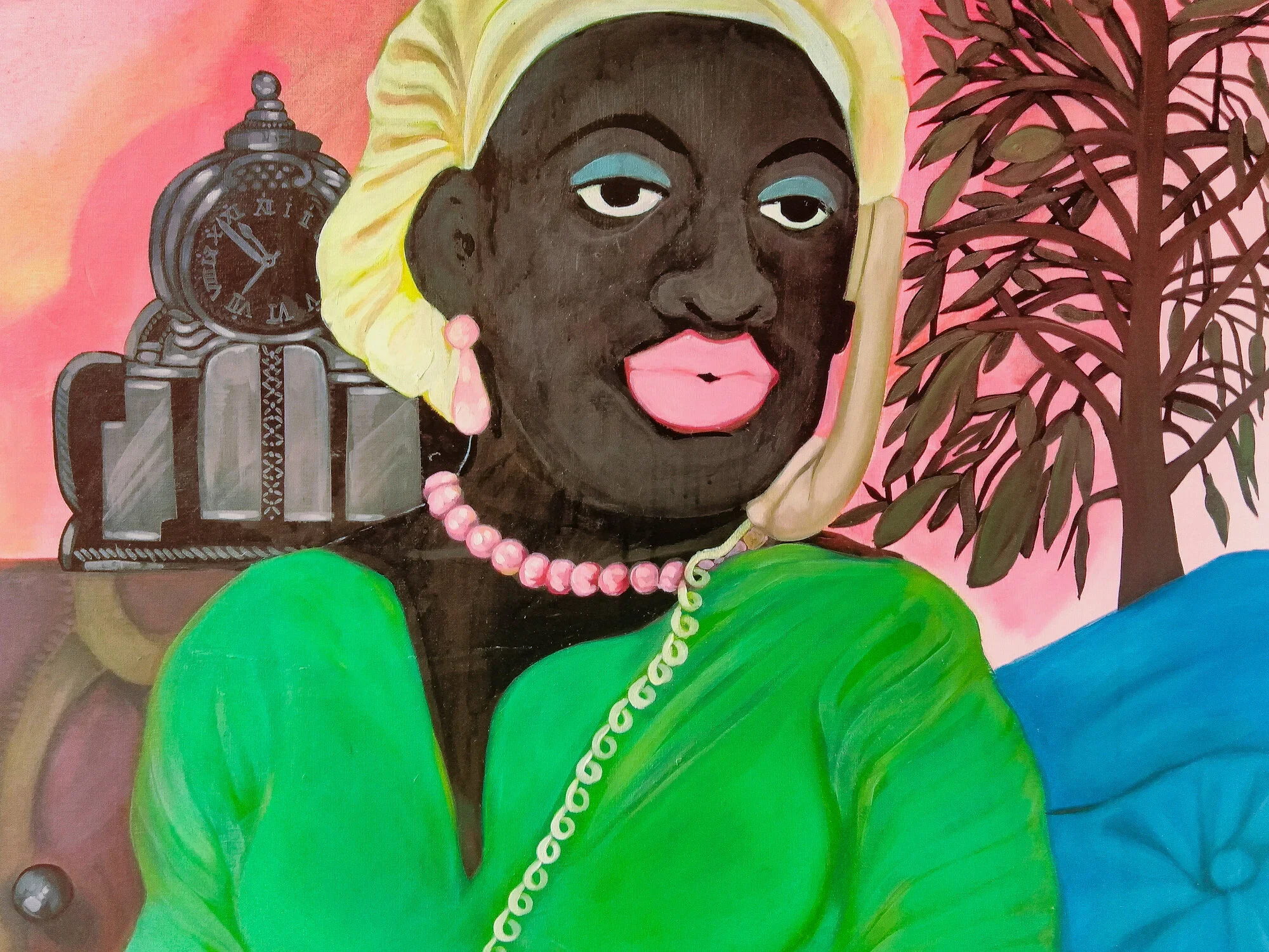 ASHLEY DOGGETT
Conversatin’ 
2019
Oil, acrylic, sumi ink, and Murray’s grease on linen
24 x 30 inches
