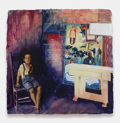JORDAN SEABERRY
The Best of Youth
2022
Watercolor, acrylic, graphite, and modeling paste on canvas
37 x 37 inches