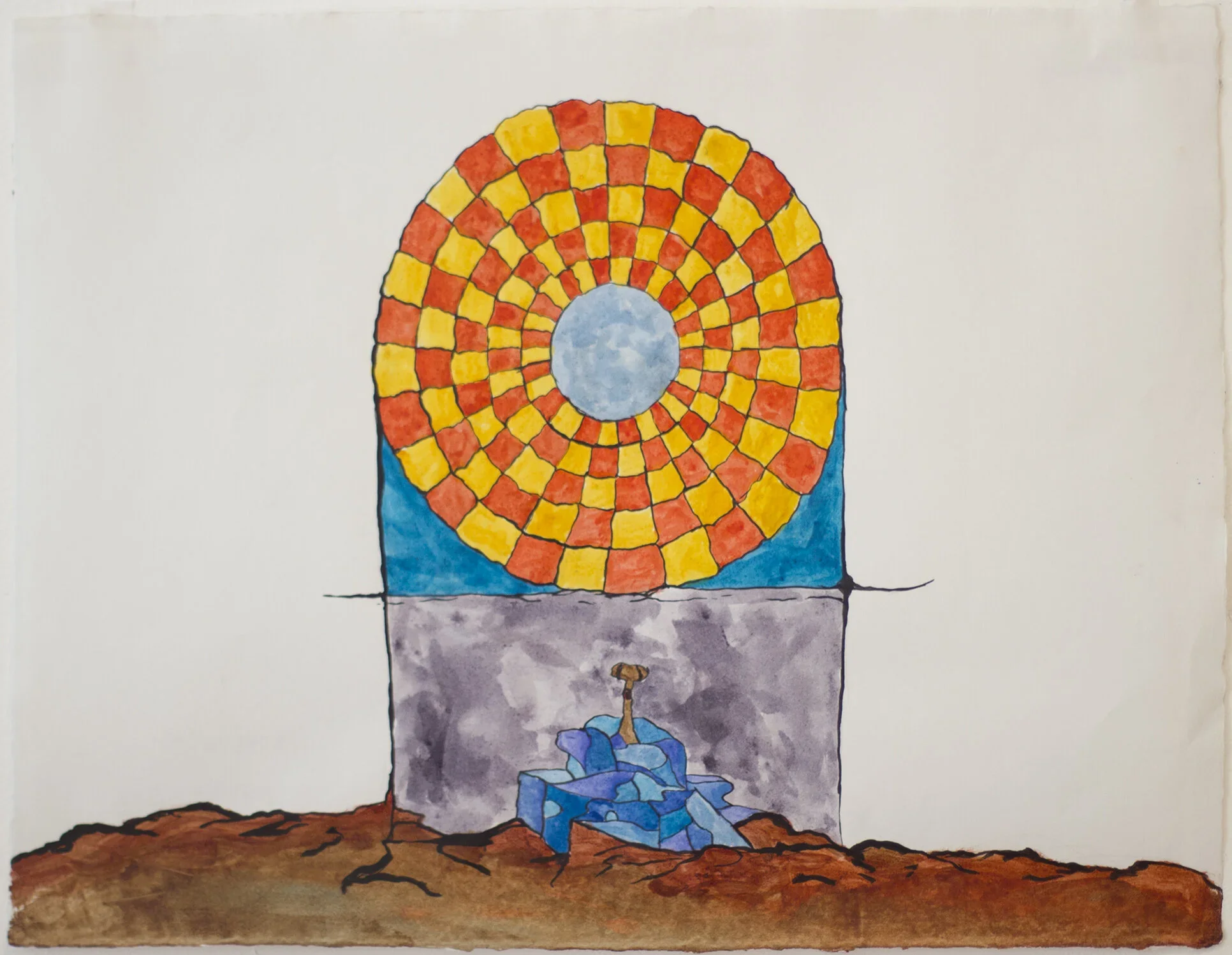 CHUCK WEBSTER
Pantheon (Place)
2018
Mixed media on paper
17.5 x 23 inches