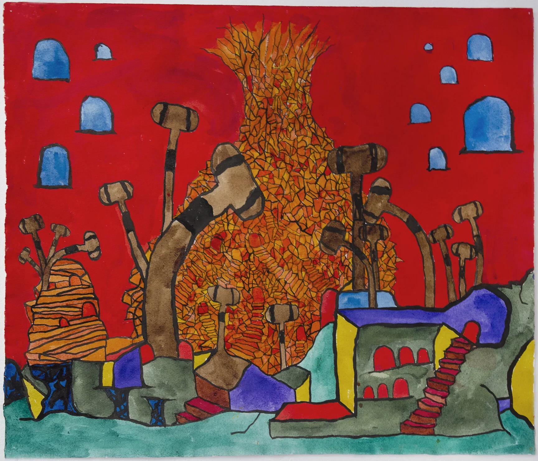 CHUCK WEBSTER
Lands and Castles II
2017
Mixed media on paper
16.5 x 19.75 inches