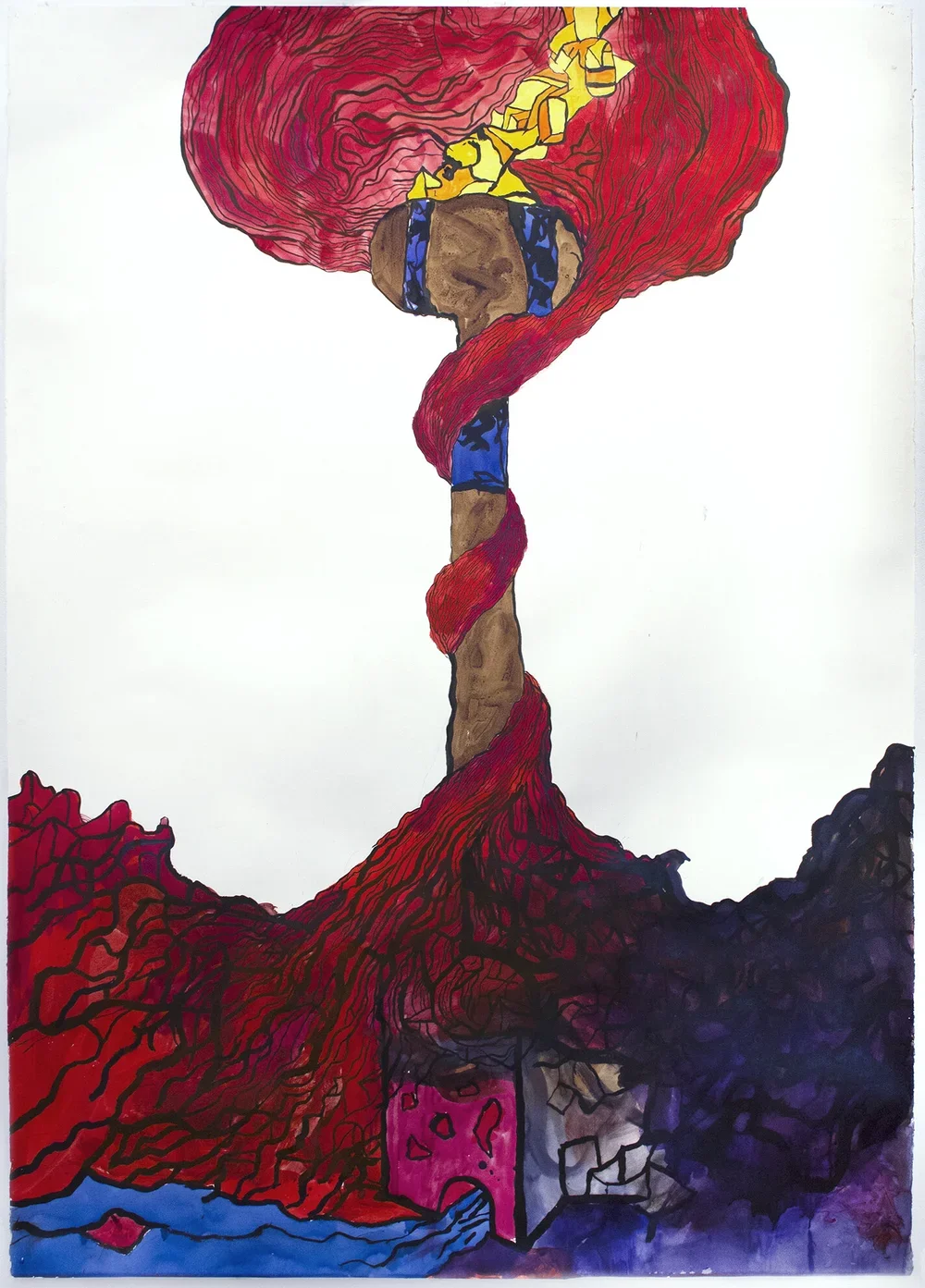 CHUCK WEBSTER
Untitled
2018
Mixed media on paper
77 x 55 inches
