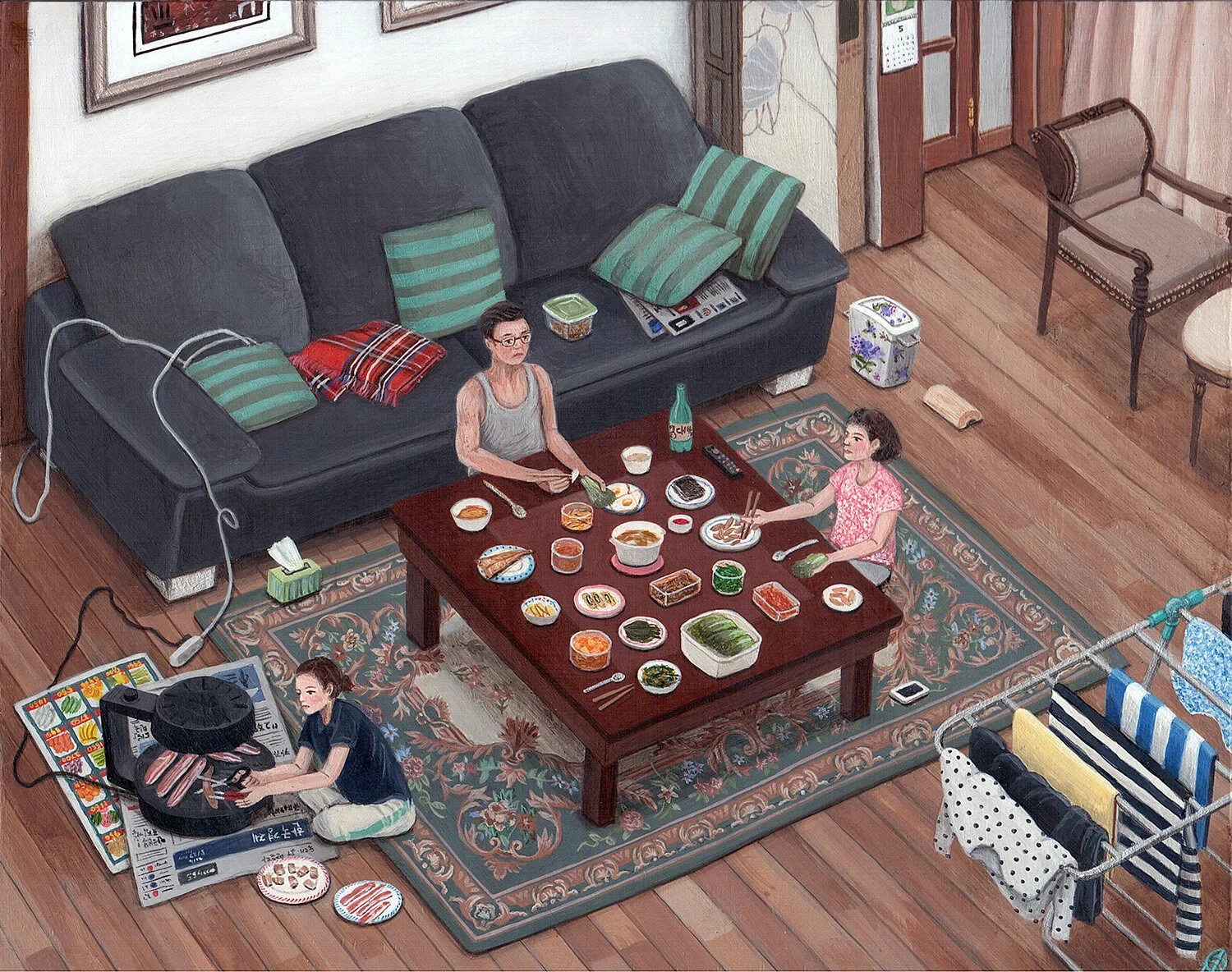 PAIGE JIYOUNG MOON
Family Lunchtime
Acrylic on canvas
8 x 10 inches