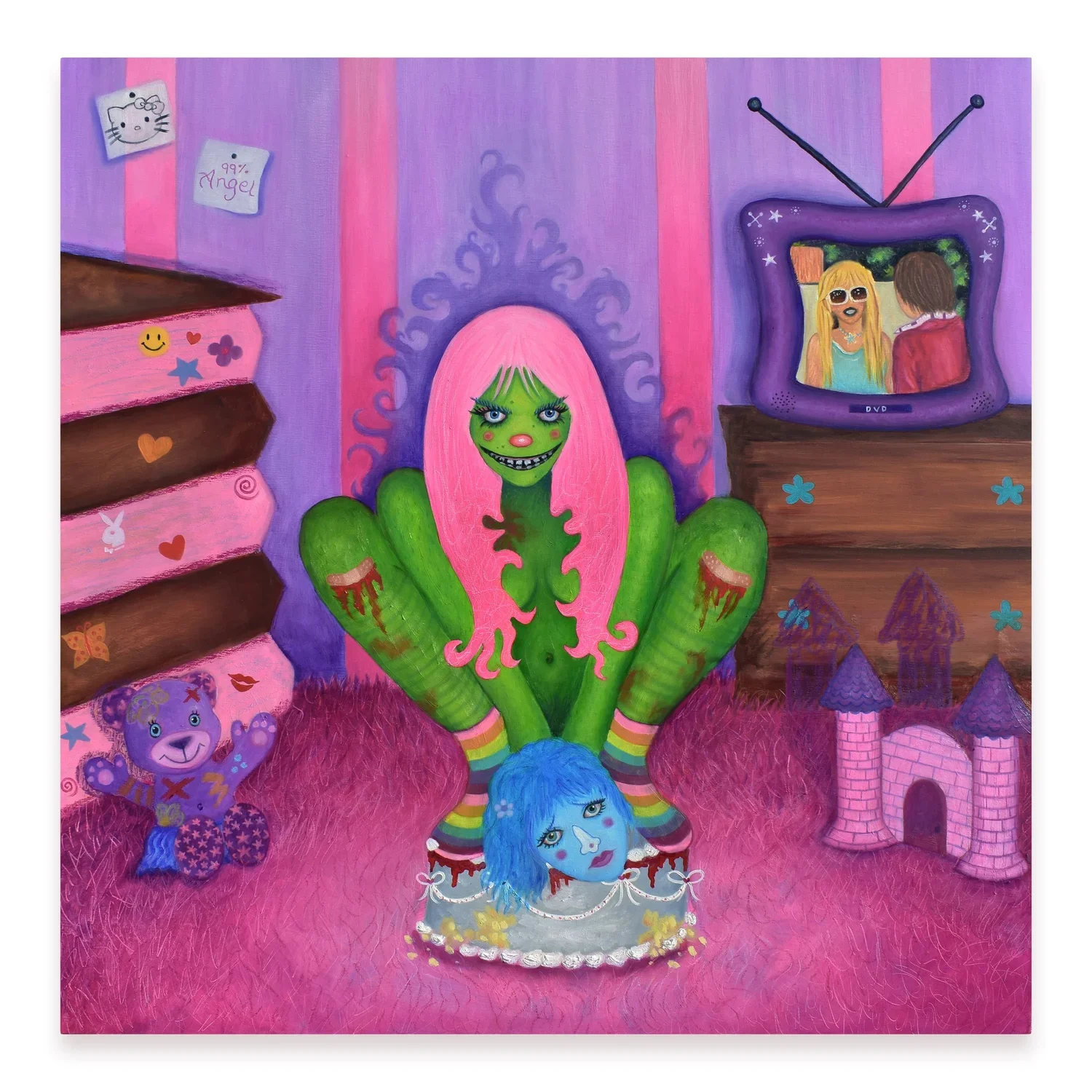 Arielle Tesoriero
Drama Queen, 2023
Oil and oil pastel on linen
36 x 36 inches (91.4 x 91.4 cm)
