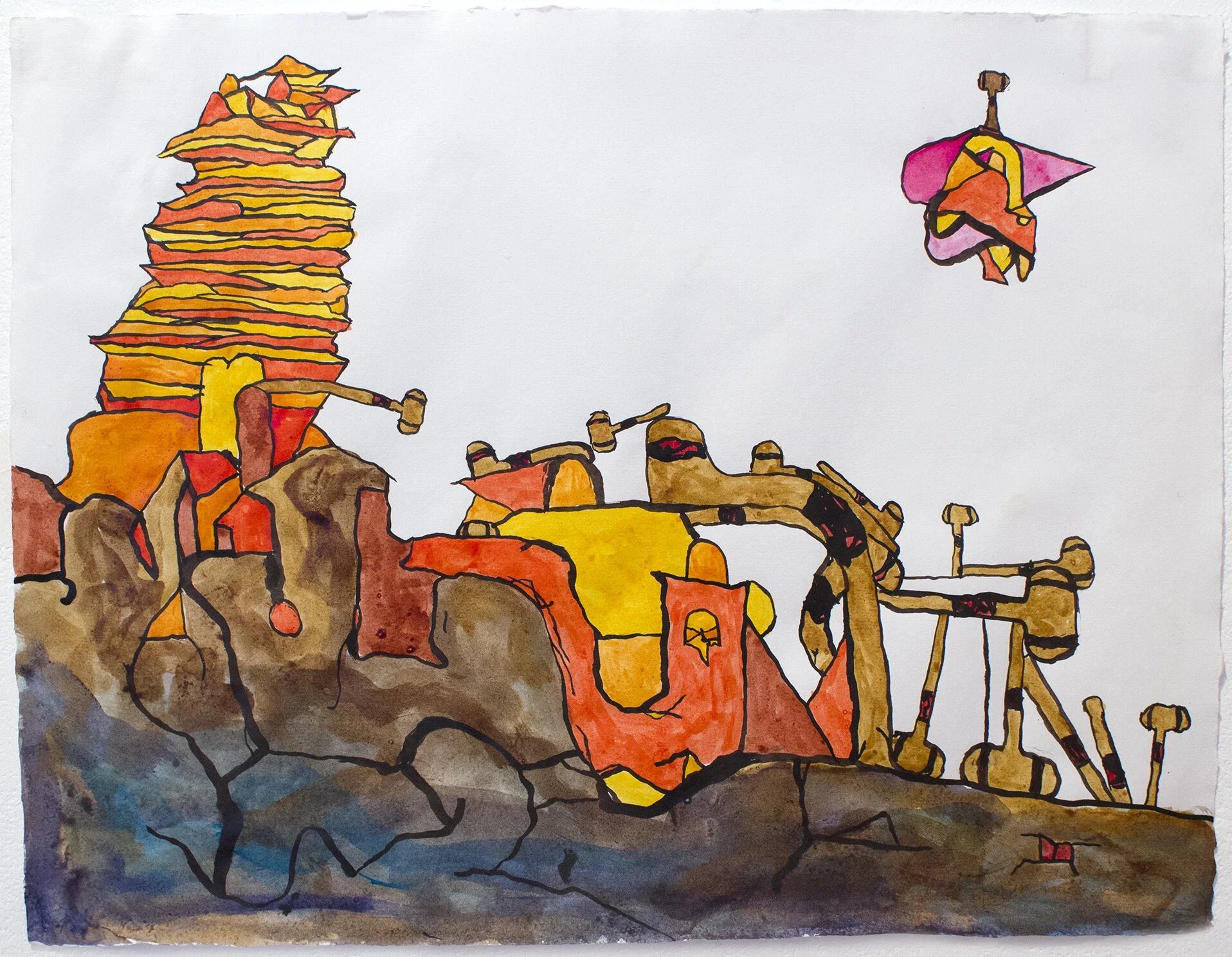 CHUCK WEBSTER
Untitled
2018
Mixed media on paper
15.8 x 20.5 inches