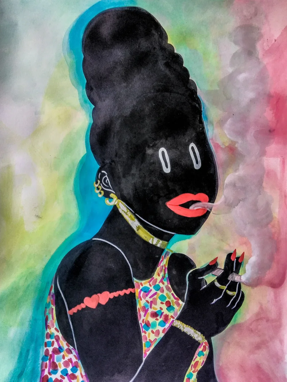 ASHLEY DOGGETT
Independent Negress
2018
Acrylic, sumi ink, and wash on paper
24 x 30 inches